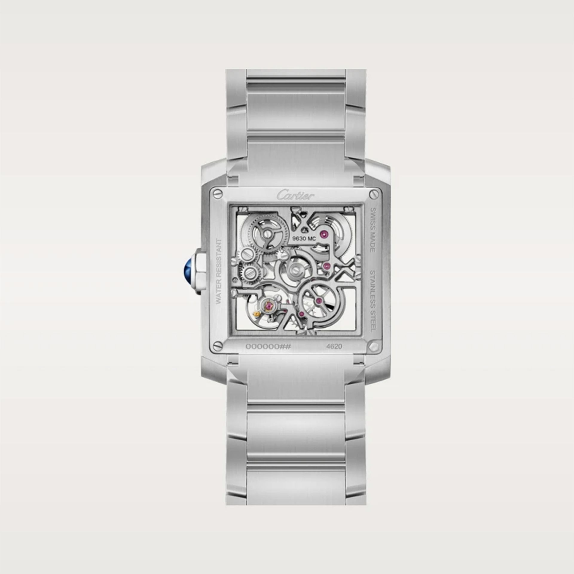 CARTIER Tank Française Scheletrato Modello Grande, Acciaio 36.7 X 30.5 MM WHTA0025