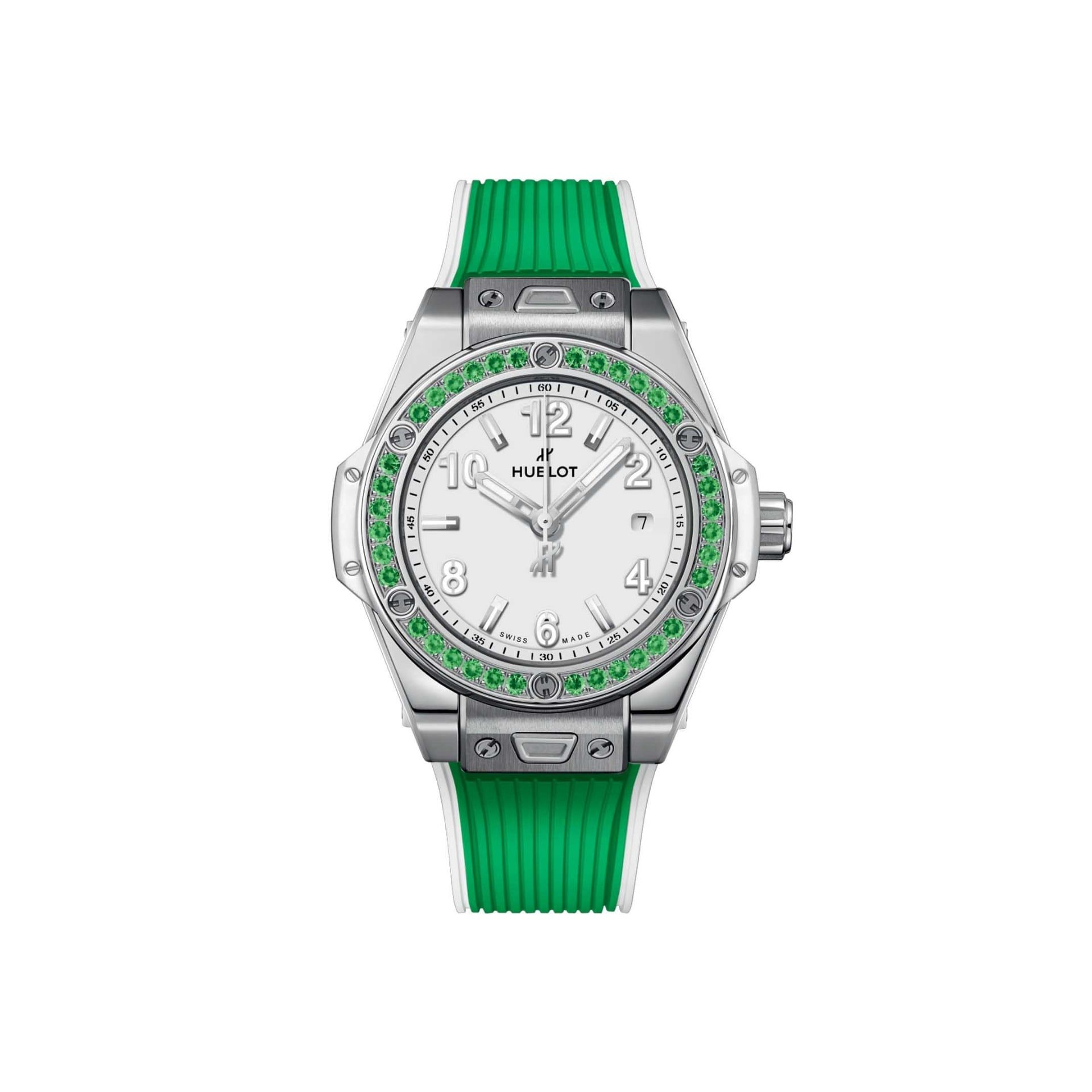 HUBLOT Big Bang Joyful Steel Apple Green 33 MM 485.SG.2210.RX.1222