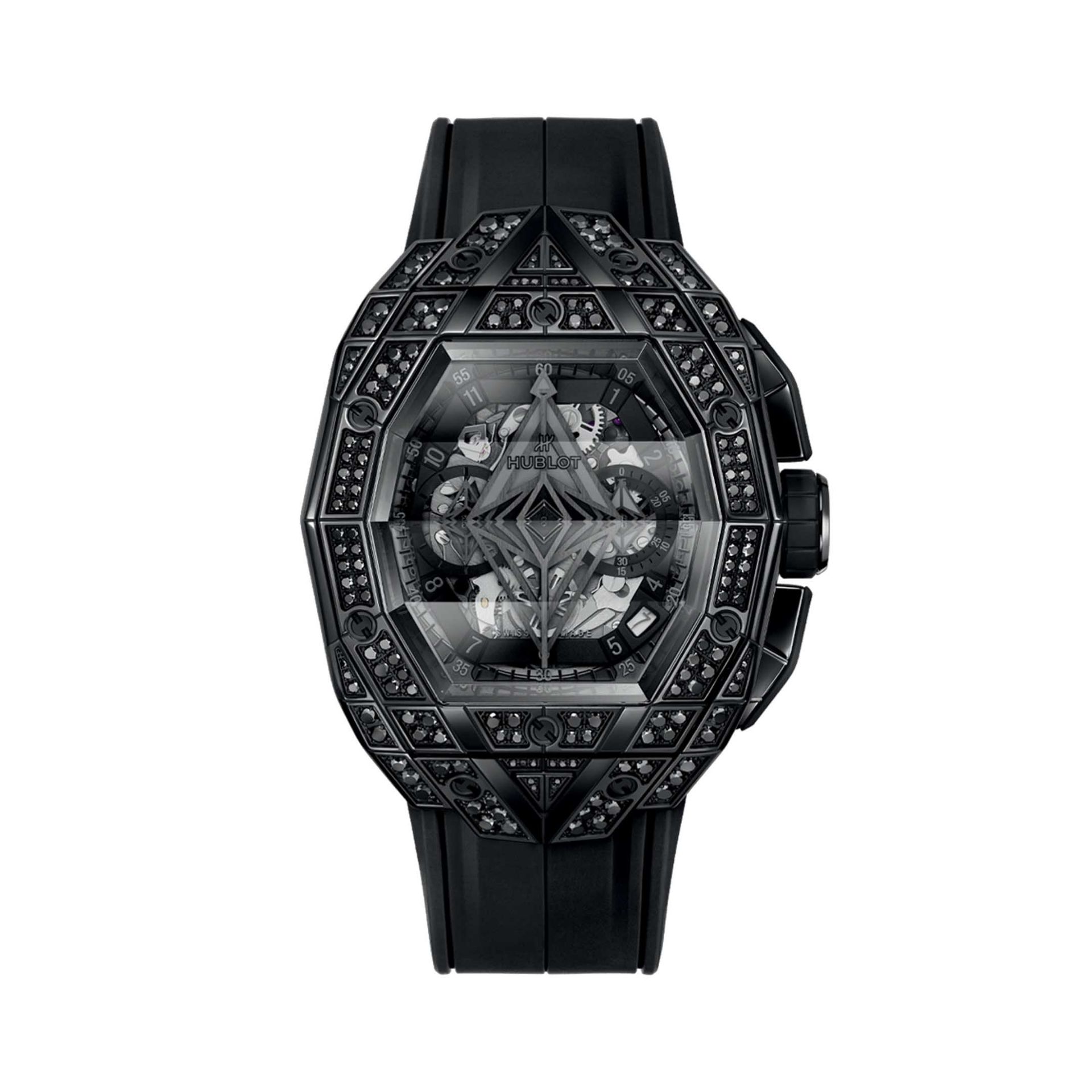 HUBLOT Spirit of Big Bang Sang Bleu All Black Pavé 42 MM 648.CX.0114.RX.1600.MXM24