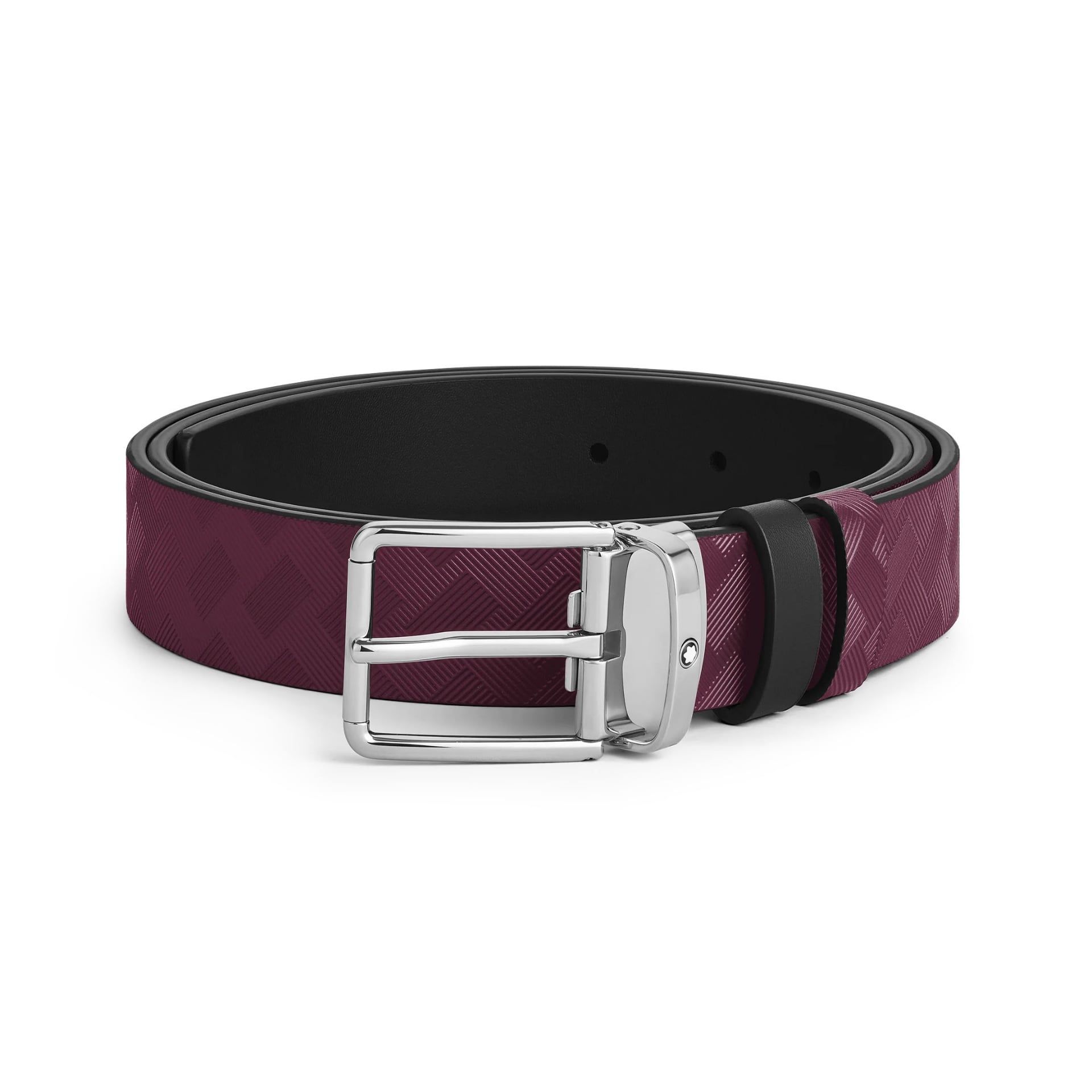 MONTBLANC Cintura Reversibile 30 Mm in Pelle Cassis/Nera  220018