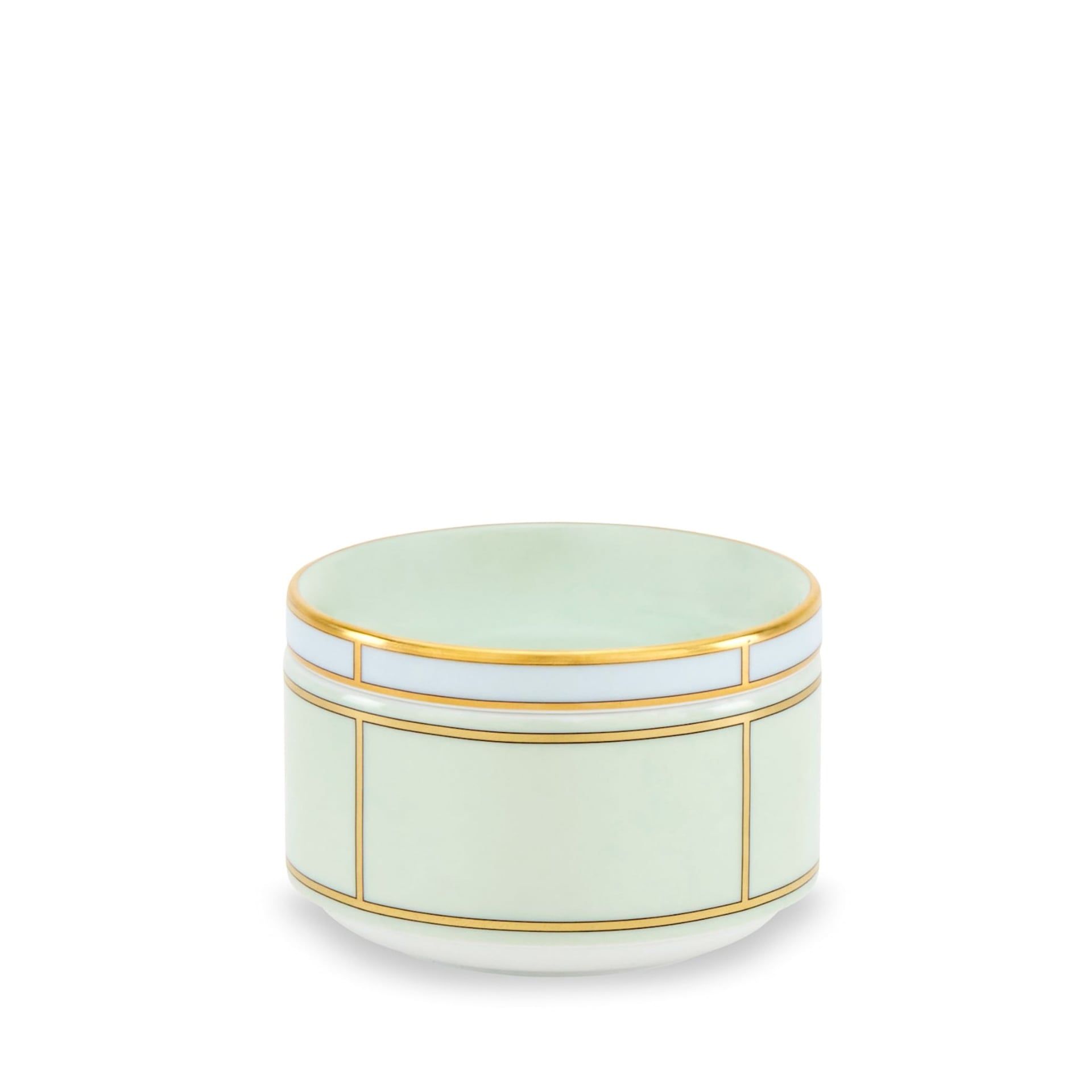 GINORI 1735 Zuccheriera Con Coperchio Diva Verde H 6,4 CM - Ø 10 CM 008RG00 FZU000010245G00134900