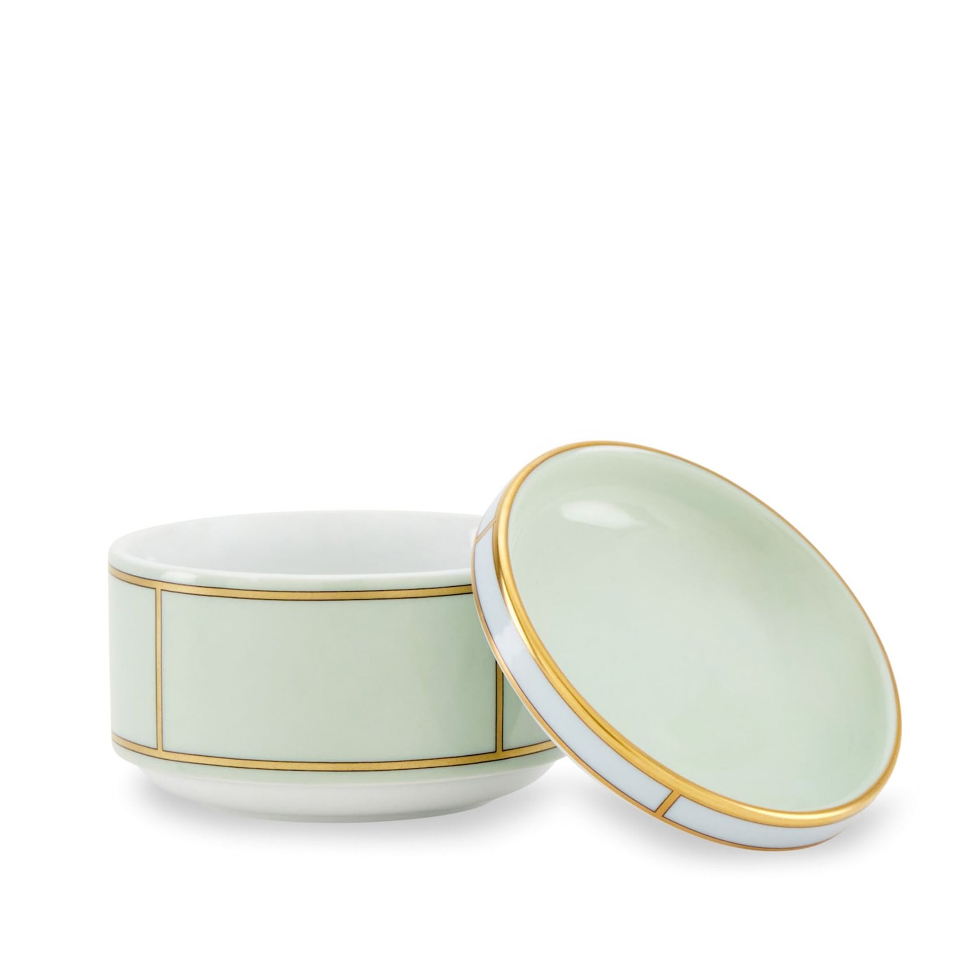 GINORI 1735 Zuccheriera Con Coperchio Diva Verde H 6,4 CM - Ø 10 CM 008RG00 FZU000010245G00134900