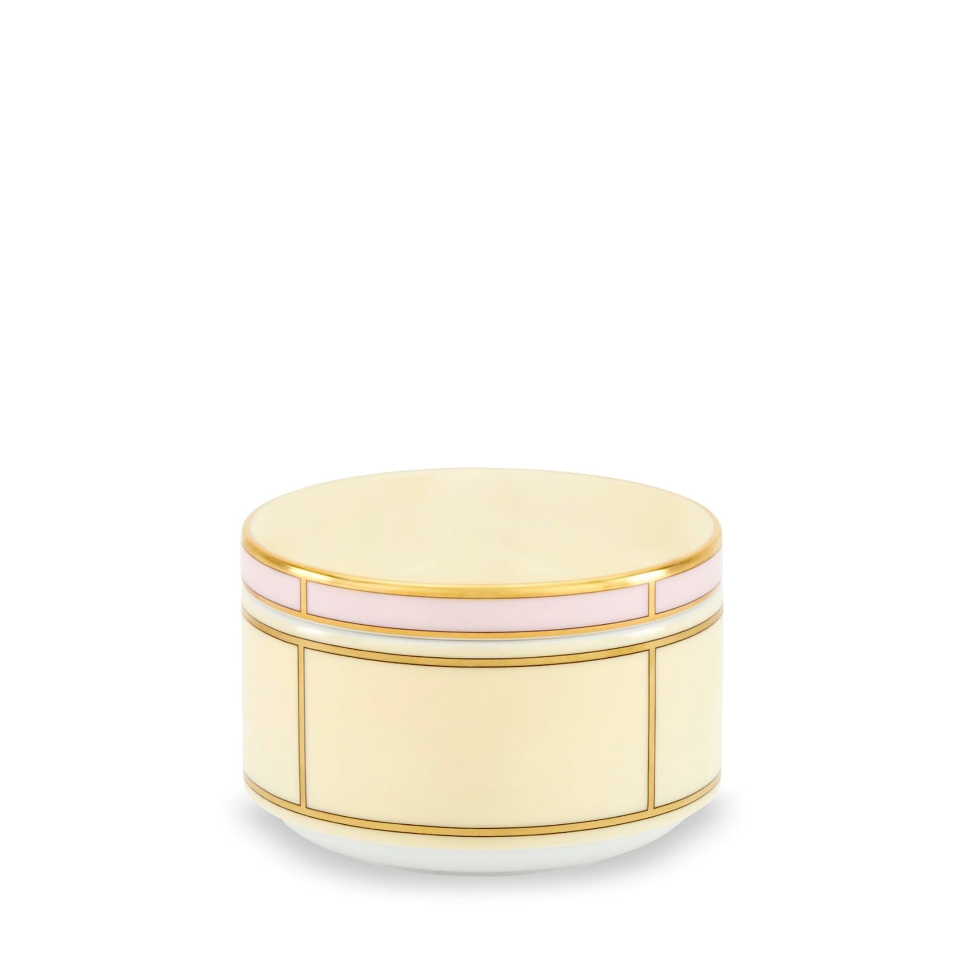 GINORI 1735 Zuccheriera Con Coperchio Diva Giallo H 6,4 CM - Ø 10 CM 008RG00 FZU000010245G00134901