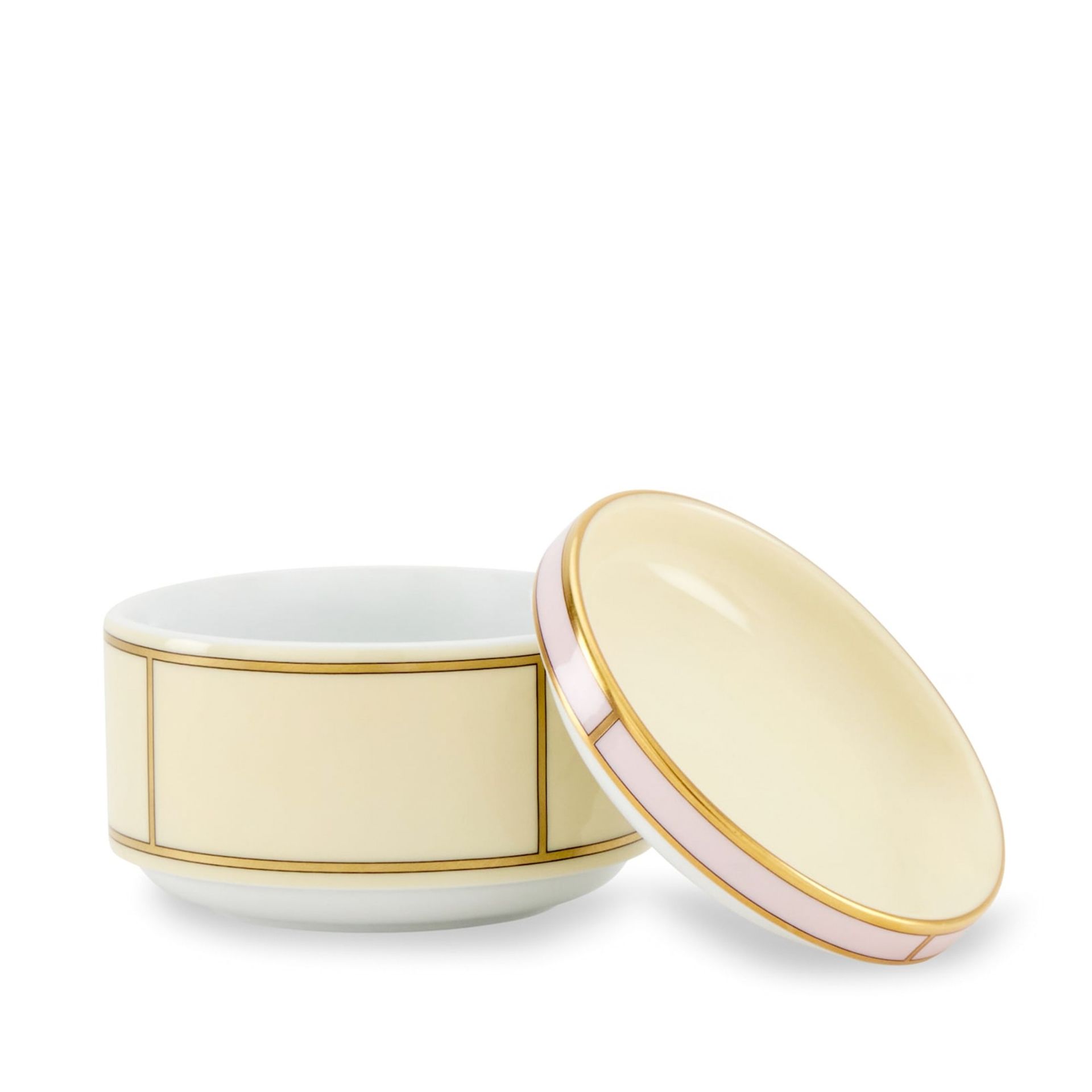 GINORI 1735 Zuccheriera Con Coperchio Diva Giallo H 6,4 CM - Ø 10 CM 008RG00 FZU000010245G00134901
