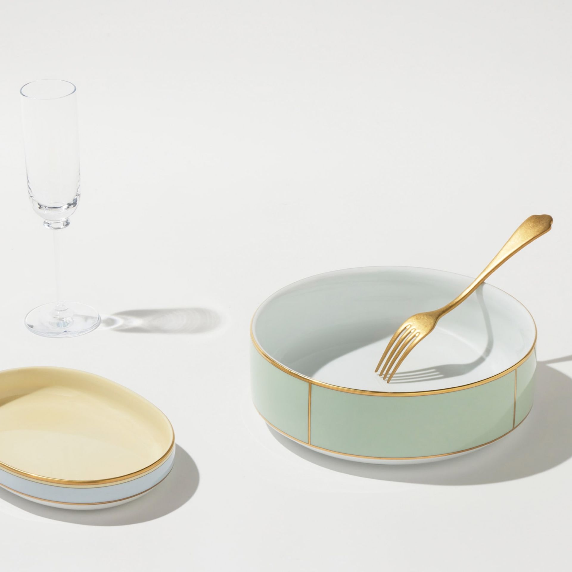 GINORI 1735 Insalatiera Diva Verde H 8 CM - Ø 24 CM 008RG00 FZP001012600G00134900