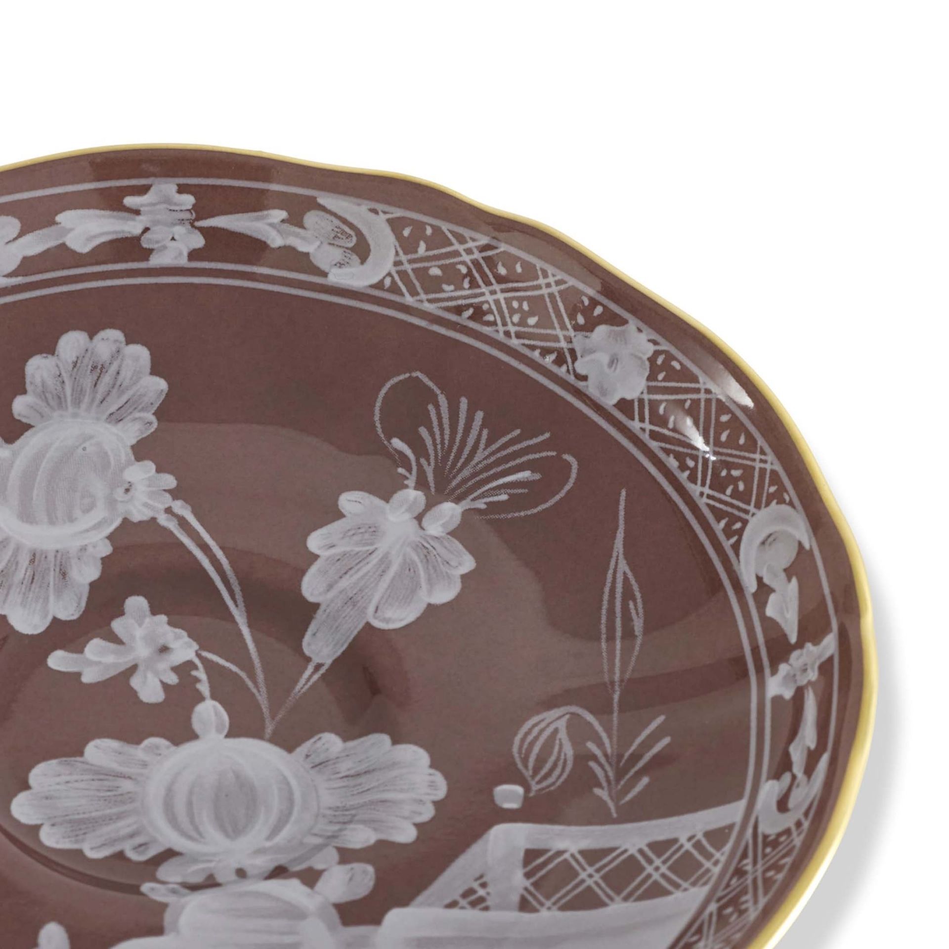GINORI 1735 Piatto Da Caffè Oriente Italiano Castagna Ø 13.5 CM 003RG00 FPT301010135G00135800