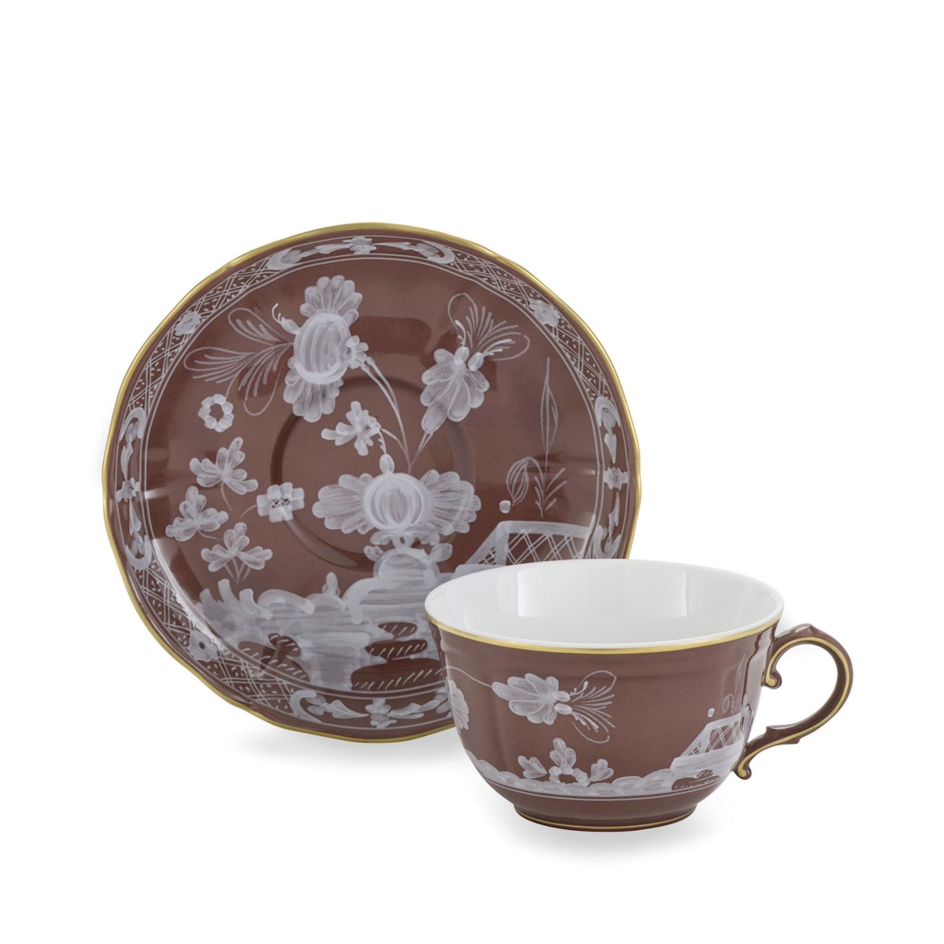 GINORI 1735 Tazza Da Tè Oriente Italiano Castagna H 5.7 CM - Ø 9.4 CM 003RG00 FTZ401010220G00135800