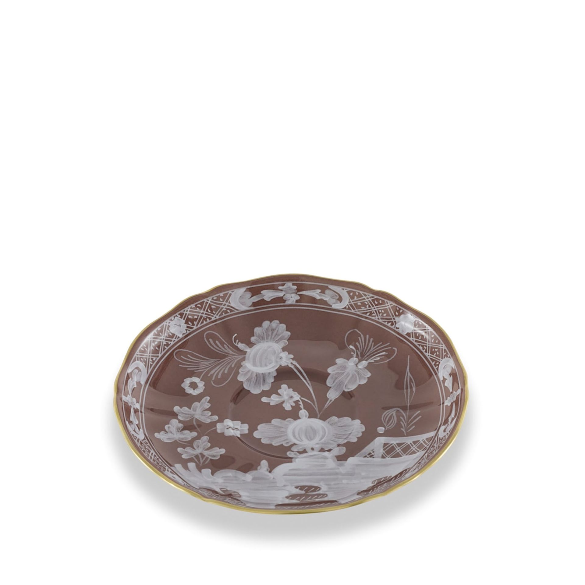 GINORI 1735 Piatto Da Tè Oriente Italiano Castagna Ø 15 CM 003RG00 FPT401010150G00135800