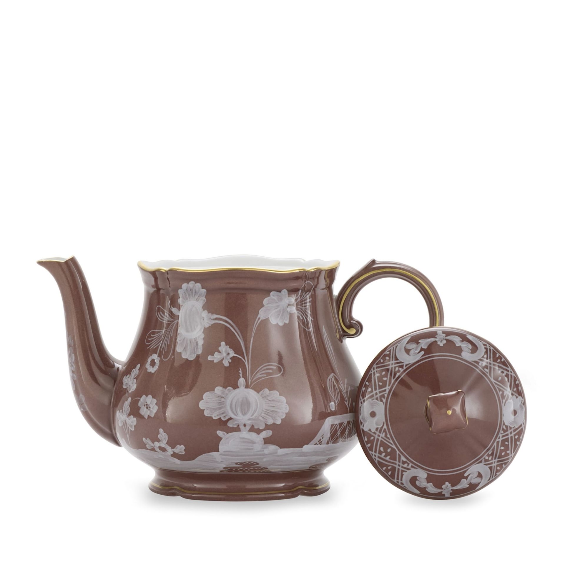 GINORI 1735 Teiera Oriente Italiano Castagna H 4.5 CM - Ø 12 CM 003RG00 FTE400010068G00135800