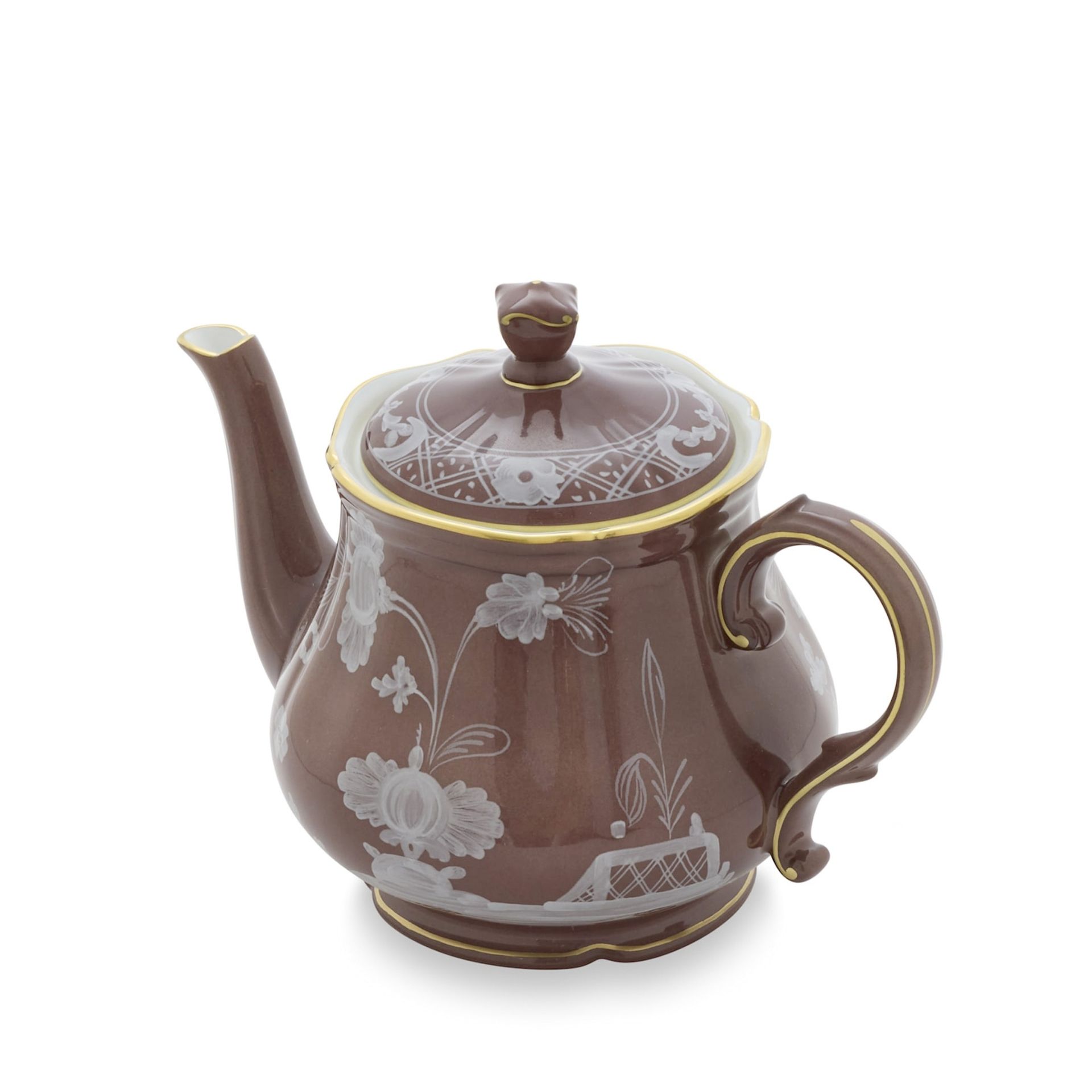 GINORI 1735 Teiera Oriente Italiano Castagna H 4.5 CM - Ø 12 CM 003RG00 FTE400010068G00135800