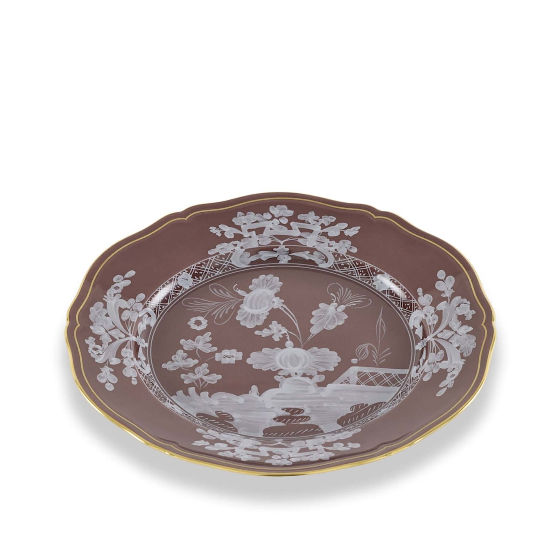 GINORI 1735 Piatto Piano Oriente Italiano Castagna Ø 26.5 CM 003RG00 FPT110010265G00135800