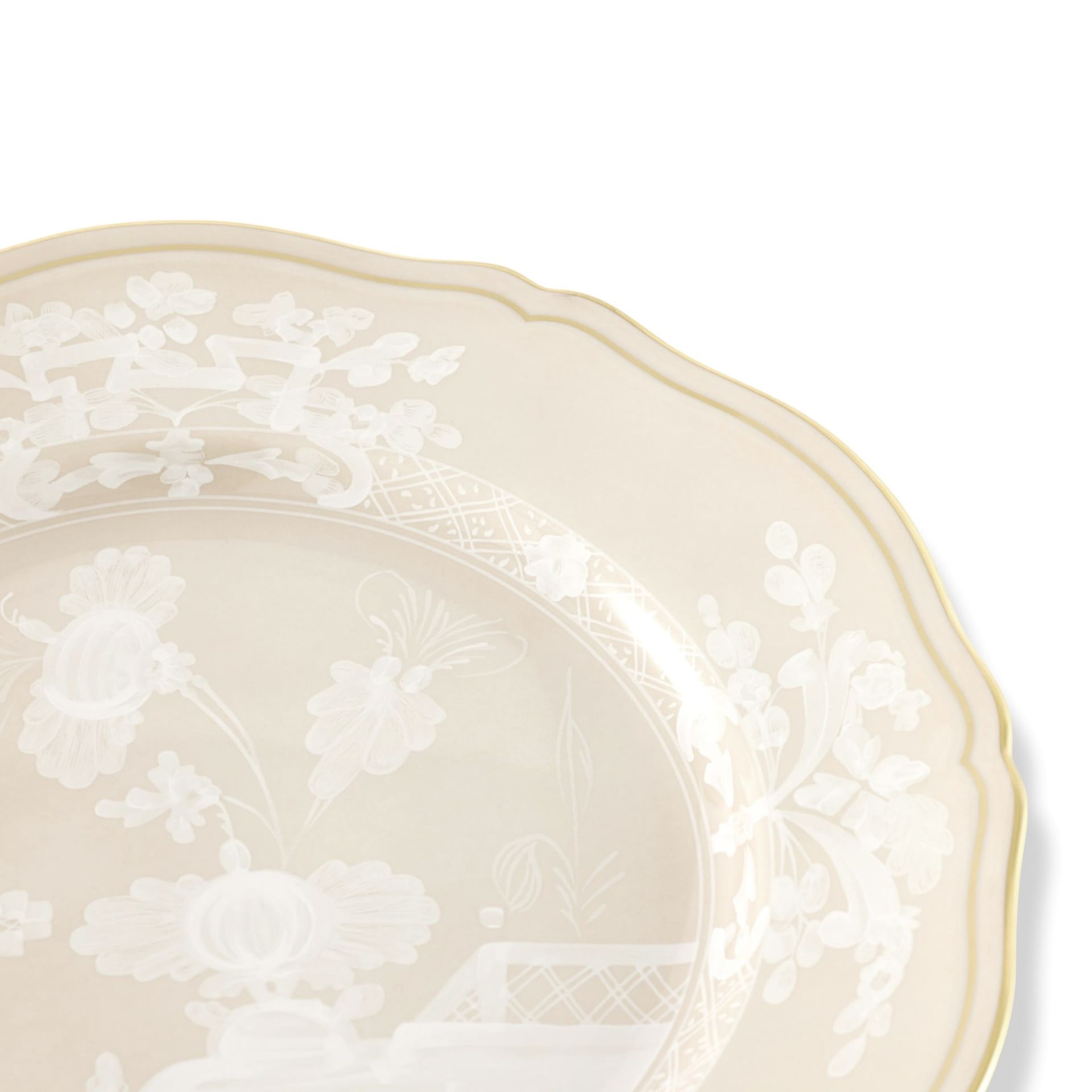 GINORI 1735 Piatto Piano Oriente Italiano Meringa Ø 26.5 CM 003RG00 FPT110010265G00135700