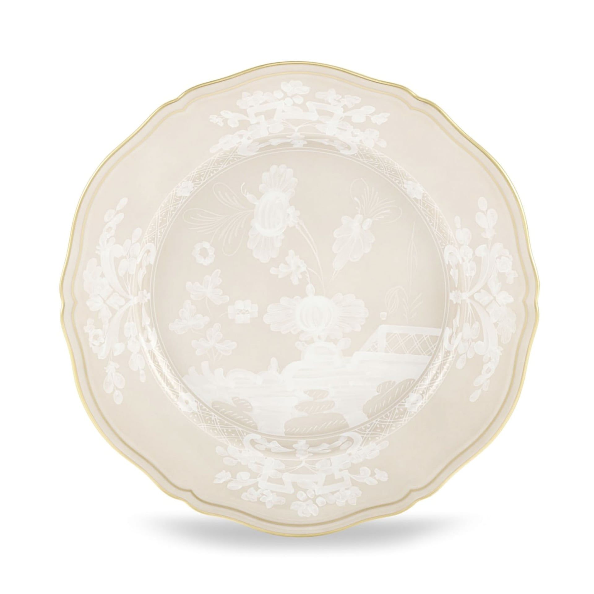 GINORI 1735 Piatto Piano Oriente Italiano Meringa Ø 26.5 CM 003RG00 FPT110010265G00135700