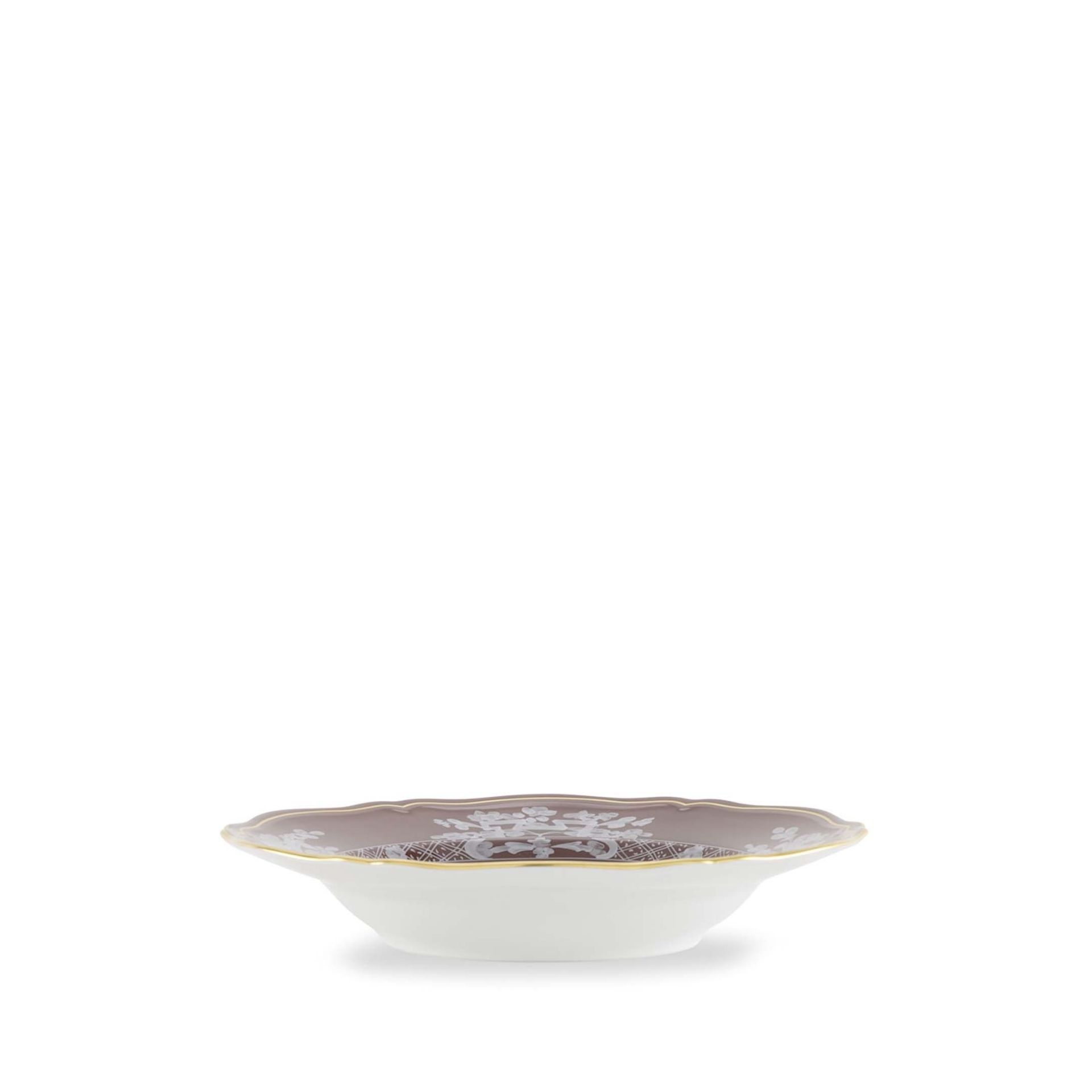 GINORI 1735 Piatto Fondo Oriente Italiano Castagna Ø 24 CM 003RG00 FPT210010240G00135800 