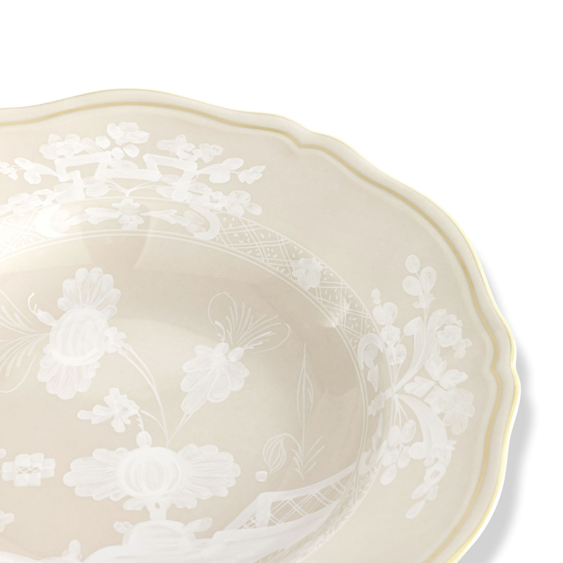 GINORI 1735 Piatto Fondo Oriente Italiano Meringa Ø 24 CM 003RG00 FPT210010240G00135700