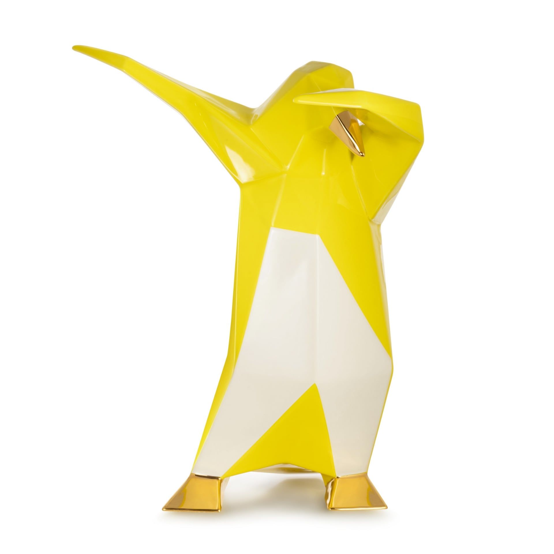BOSA Scultura Dab Penguin Giallo Limone (Vittorio Gennari) 31 CM - H 38 CM A-24/24+04+04/29