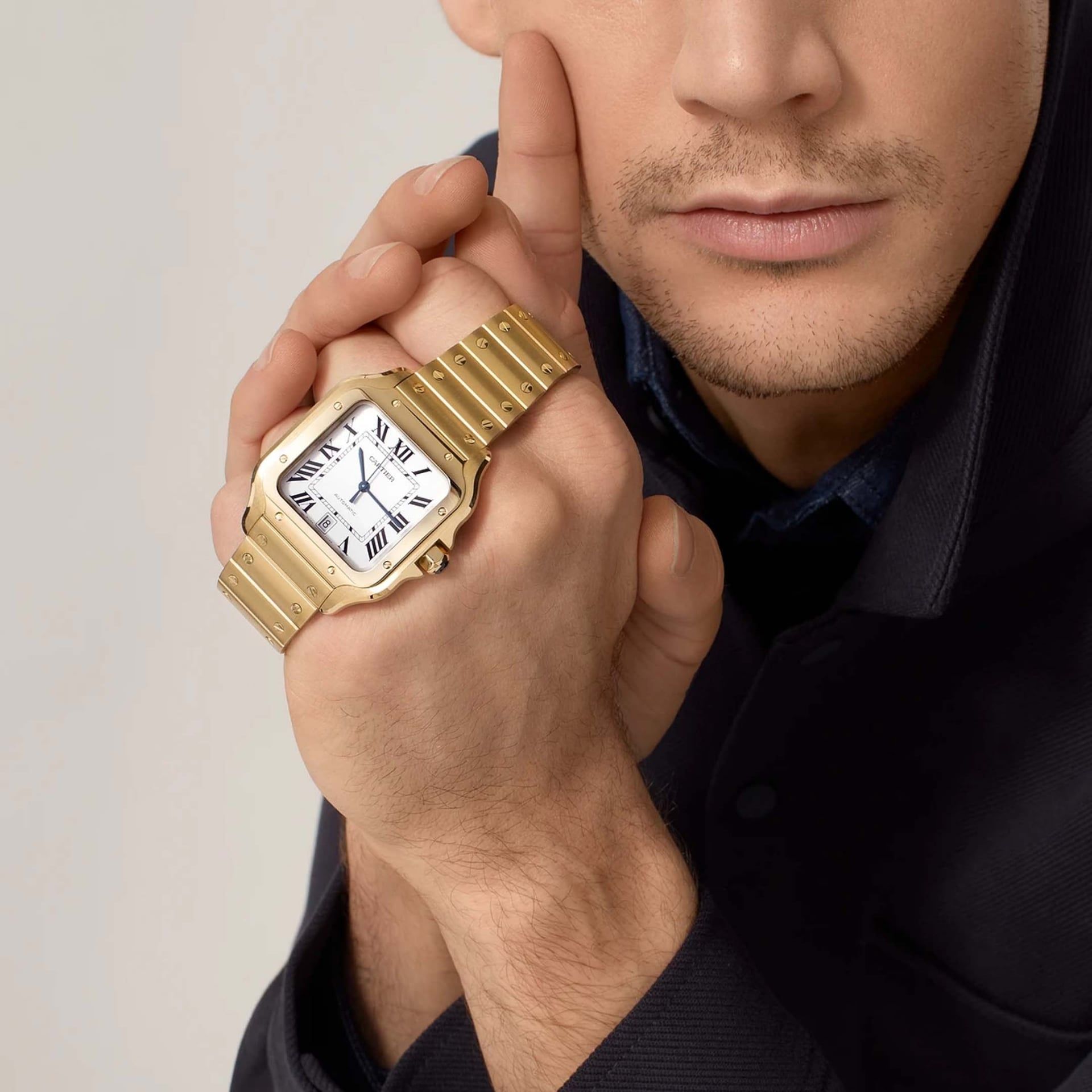 CARTIER Santos De Cartier Modello Grande, Oro Giallo 39,8 MM WGSA0029