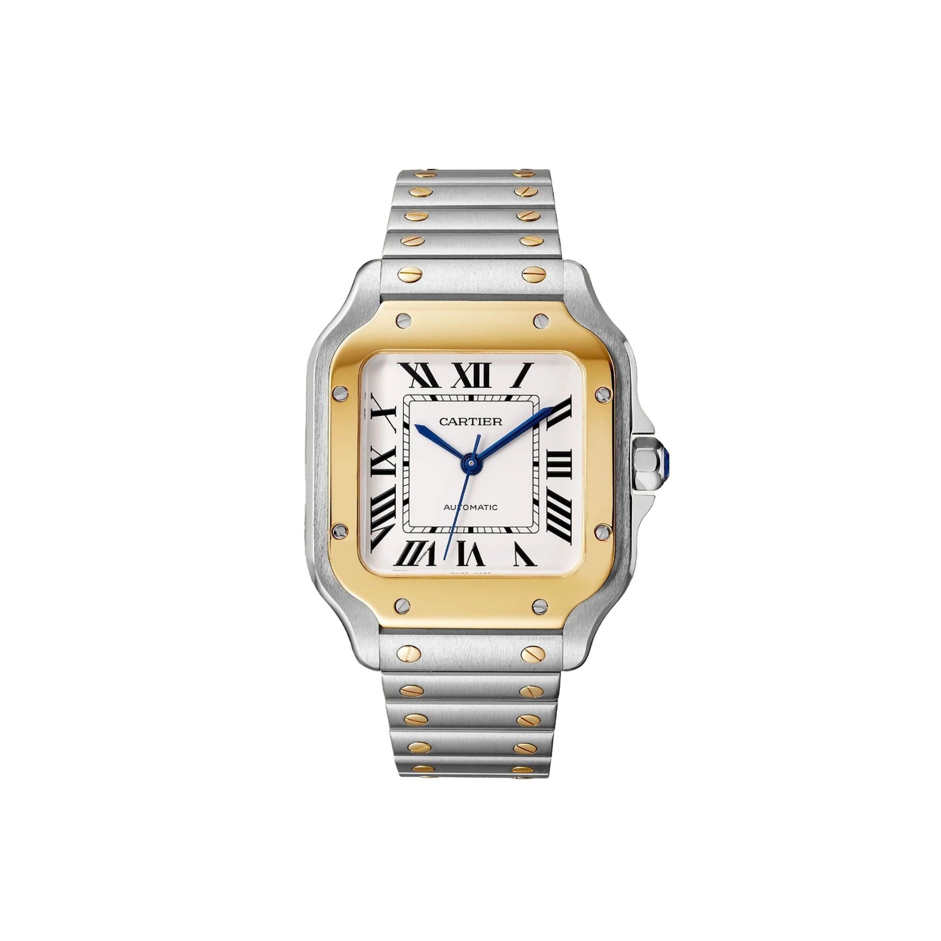 CARTIER Santos De Cartier Modello Medio, Oro Giallo e Acciaio 35,1  MM W2SA0016
