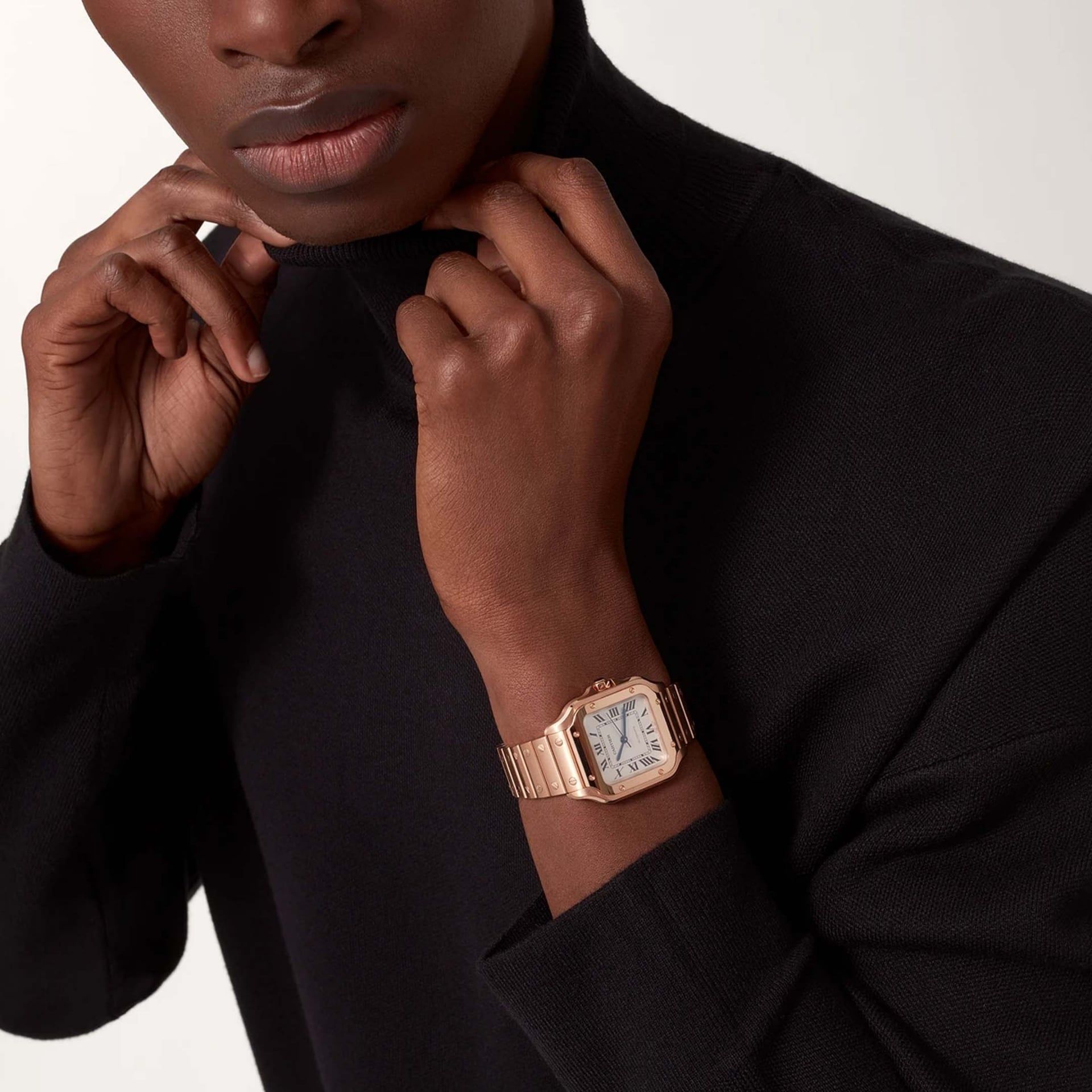 CARTIER Santos De Cartier Modello Medio, Oro Rosa 35,1  MM WGSA0031
