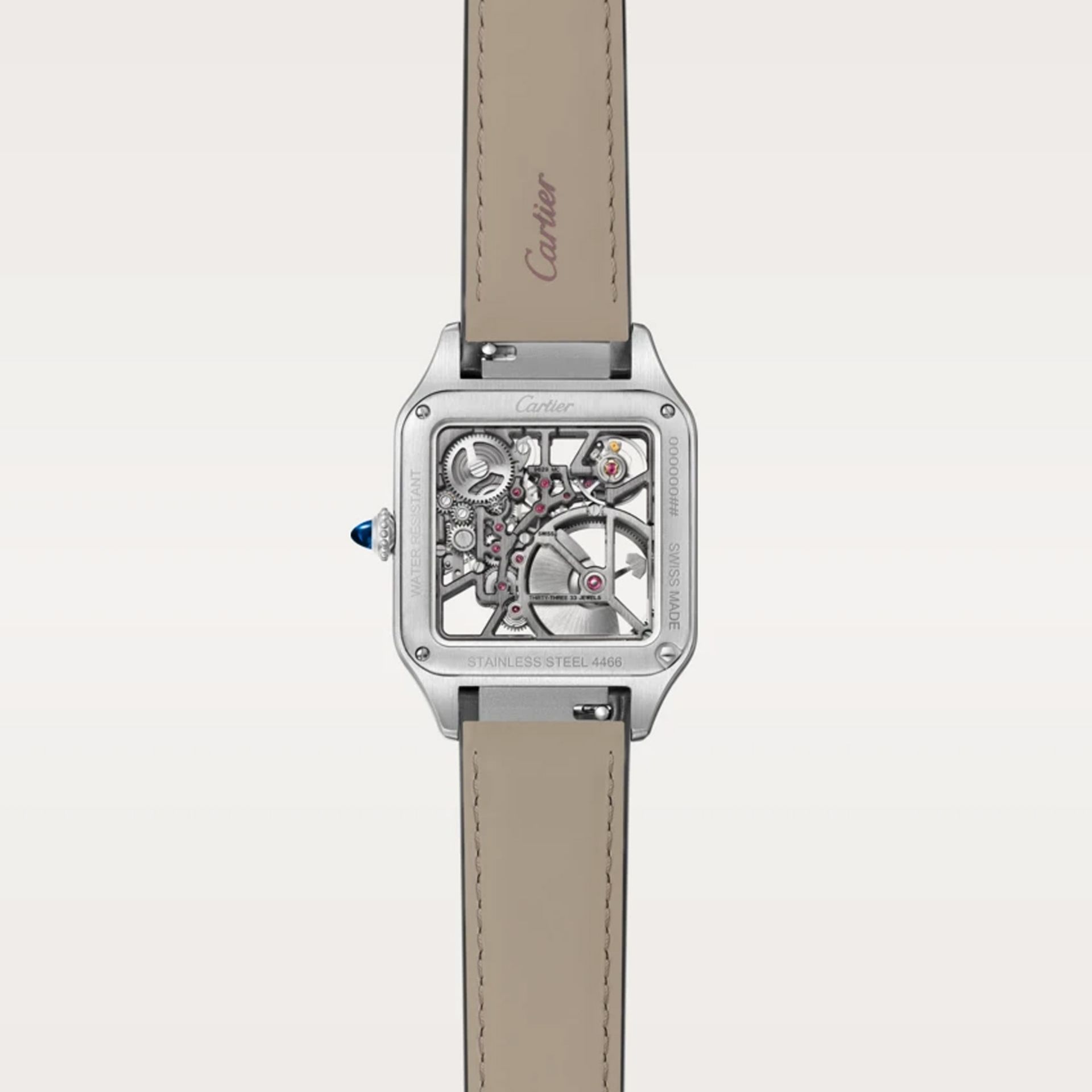 CARTIER Santos-Dumont Modello Grande, Scheletrato con Micro-Rotore  43,5 X 31,4 MM WHSA0044