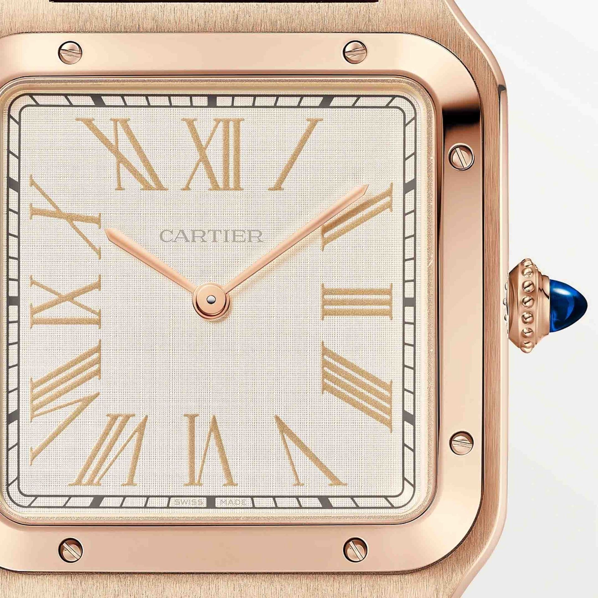 CARTIER Santos-Dumont Modello XL, Oro Rosa, Pelle 46,6 x 33,9 MM WGSA0112