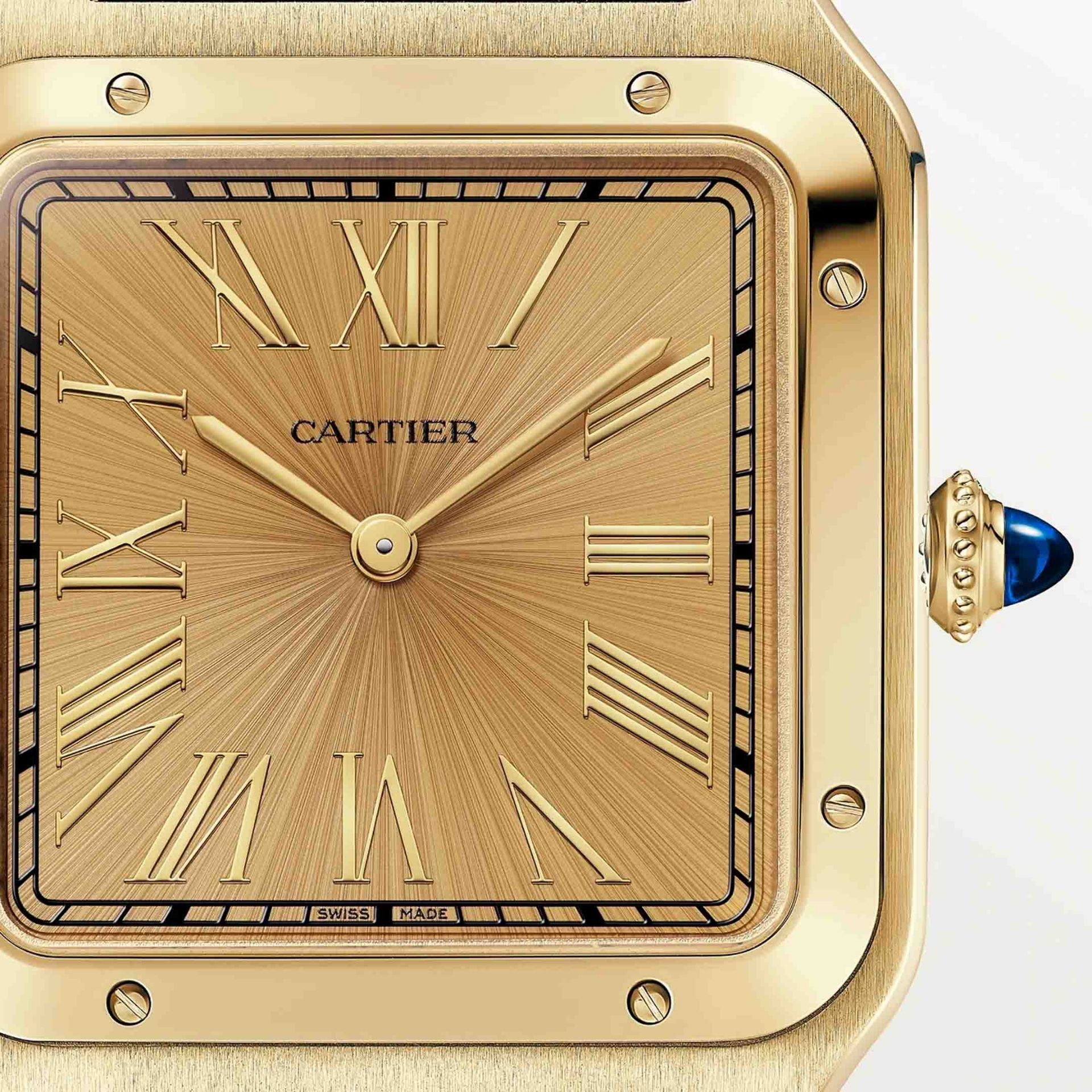 CARTIER Santos-Dumont Modello XL, Oro, Pelle 46.6 x 33.9 MM WGSA0111
