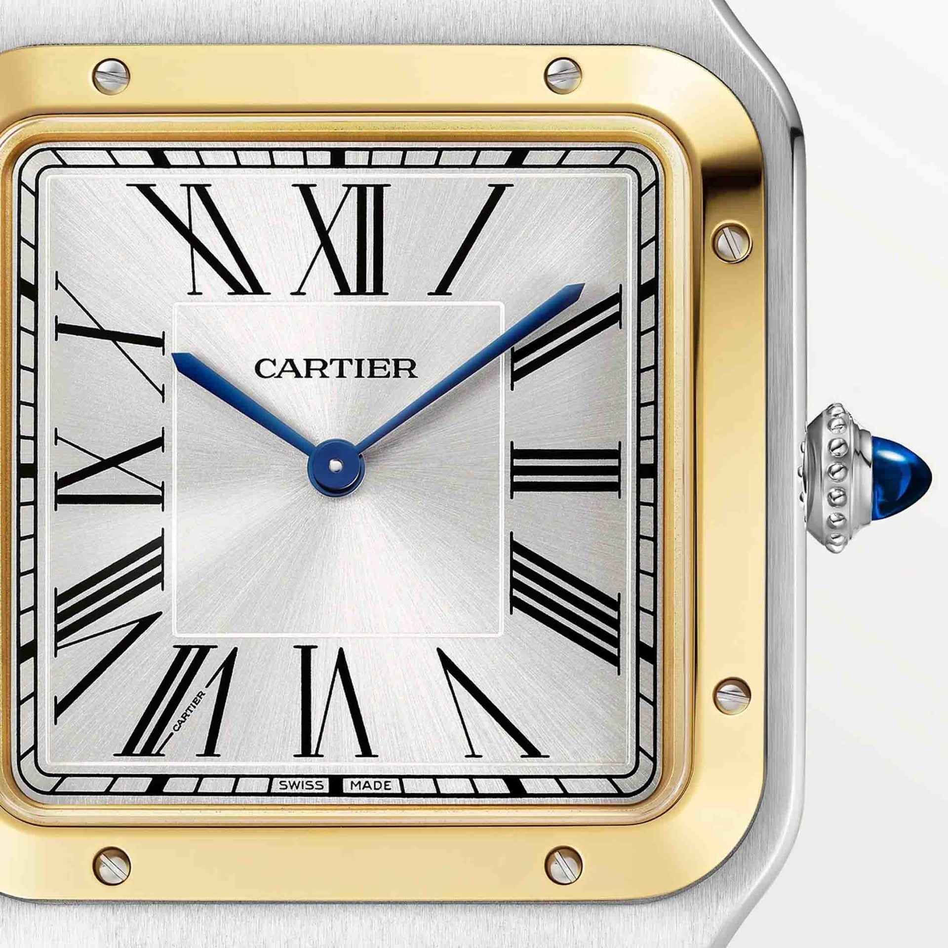 CARTIER Santos-Dumont Modello XL, Oro e Acciaio, Pelle 46,6 x 33,9 MM W2SA0034