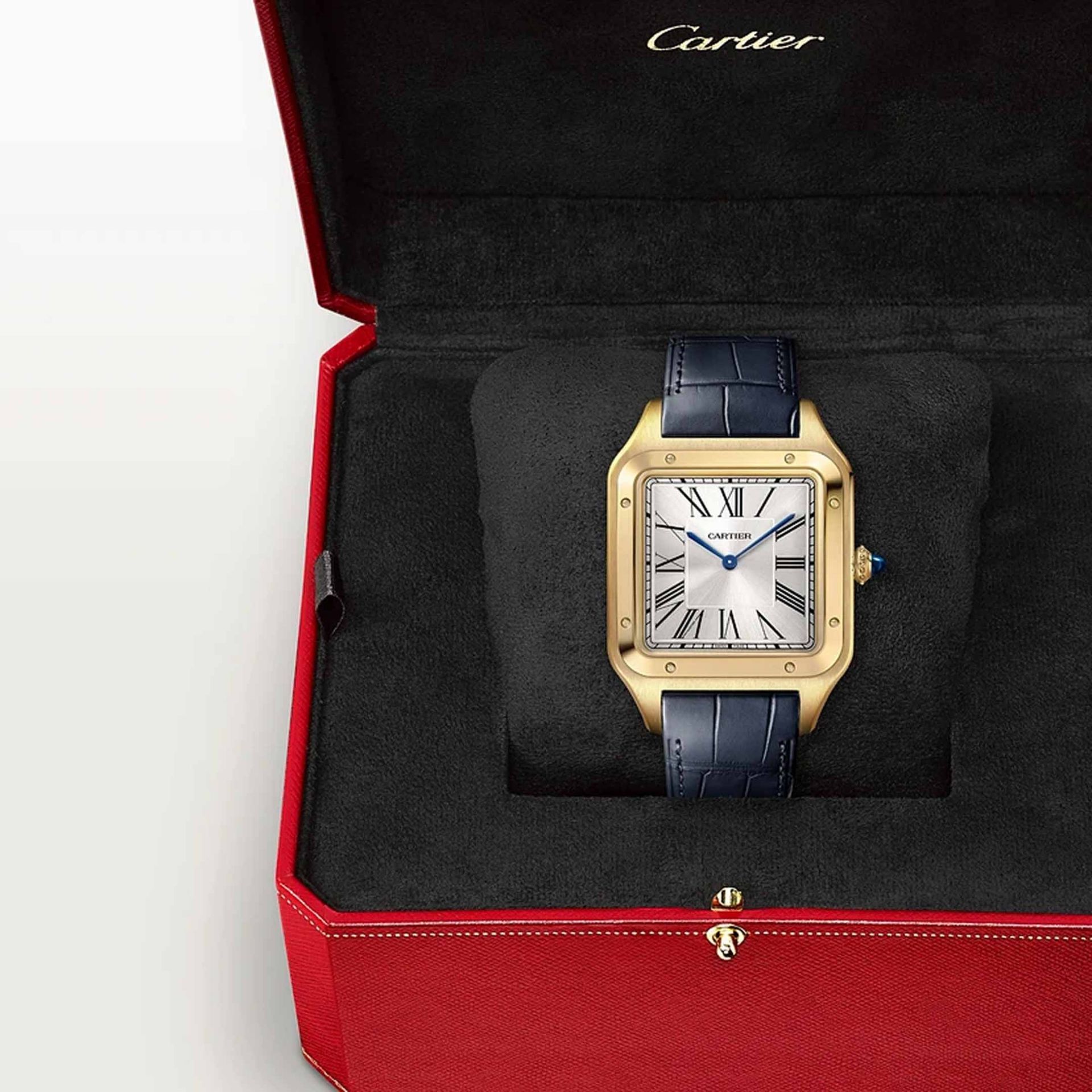CARTIER Santos-Dumont Modello XL, Oro, Pelle 46.6 x 33.9 MM WGSA0108