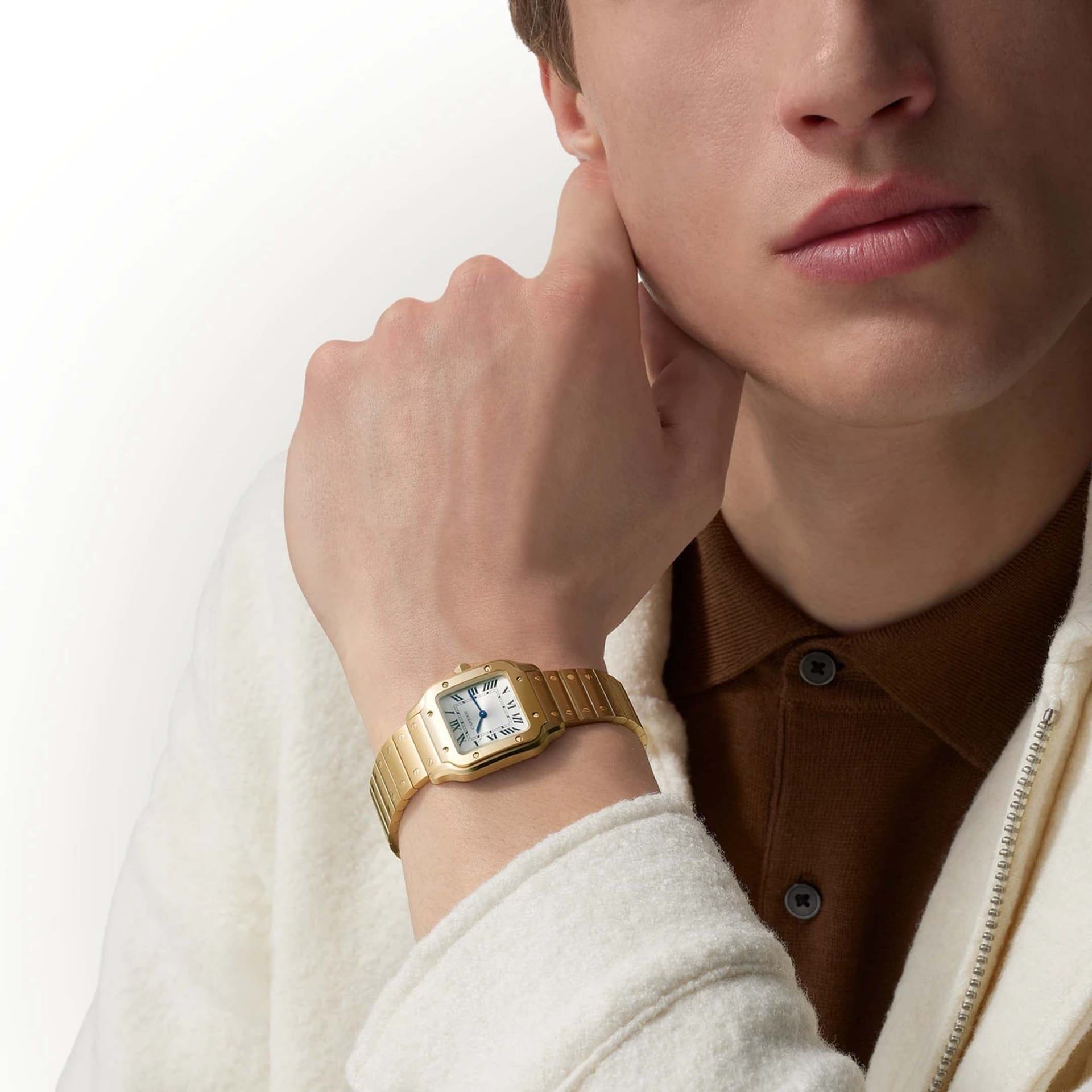 CARTIER Santos De Cartier Modello Piccolo, Oro 27 X 34,5 MM WGSA0107