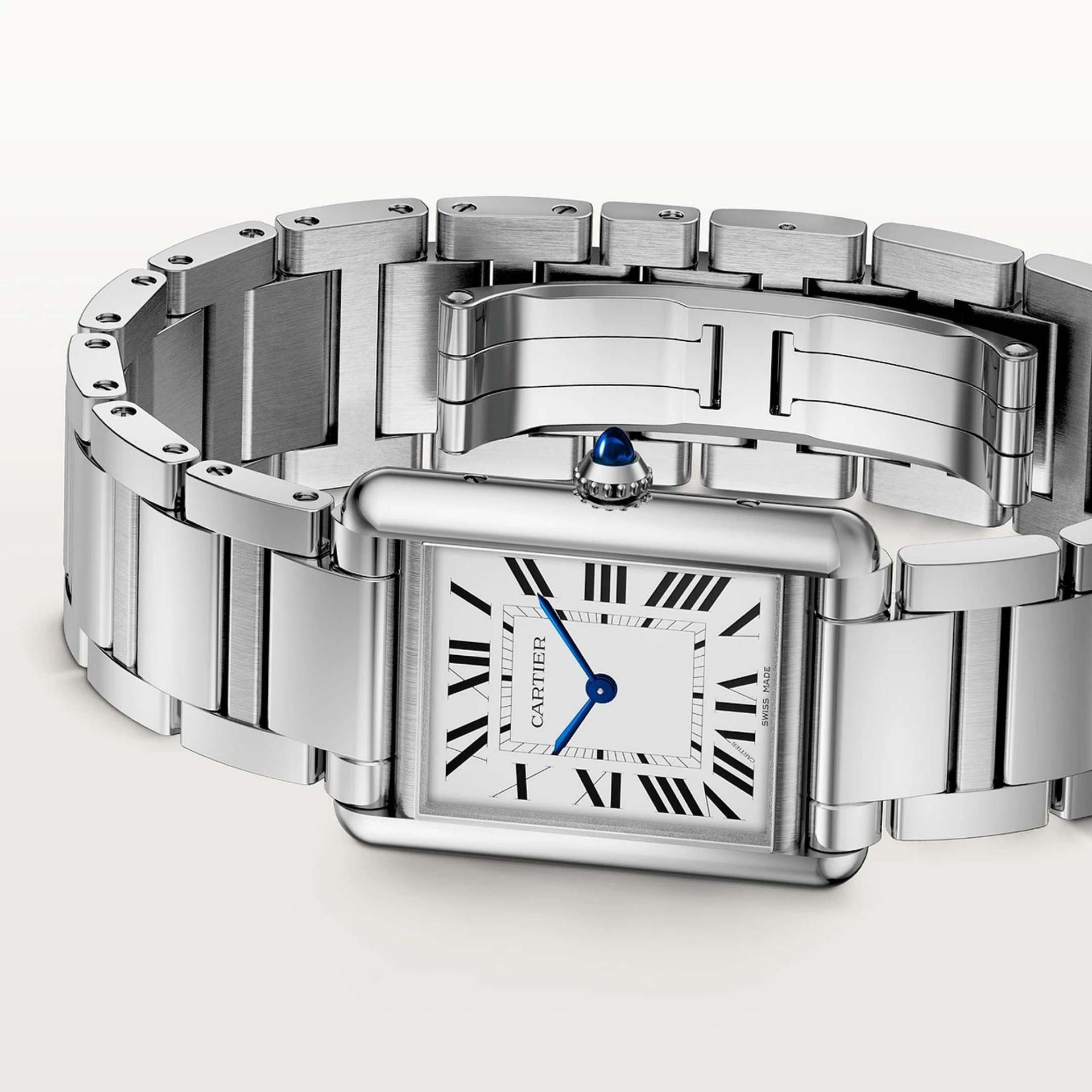 CARTIER Tank Must De Cartier Modello Grande, Acciaio, Solarbeat™ 33,7 x 25,5 MM WSTA0122