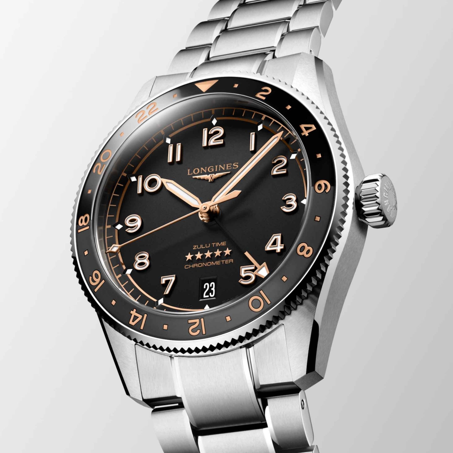 LONGINES Spirit Zulu Time 39 MM L3.802.4.50.6