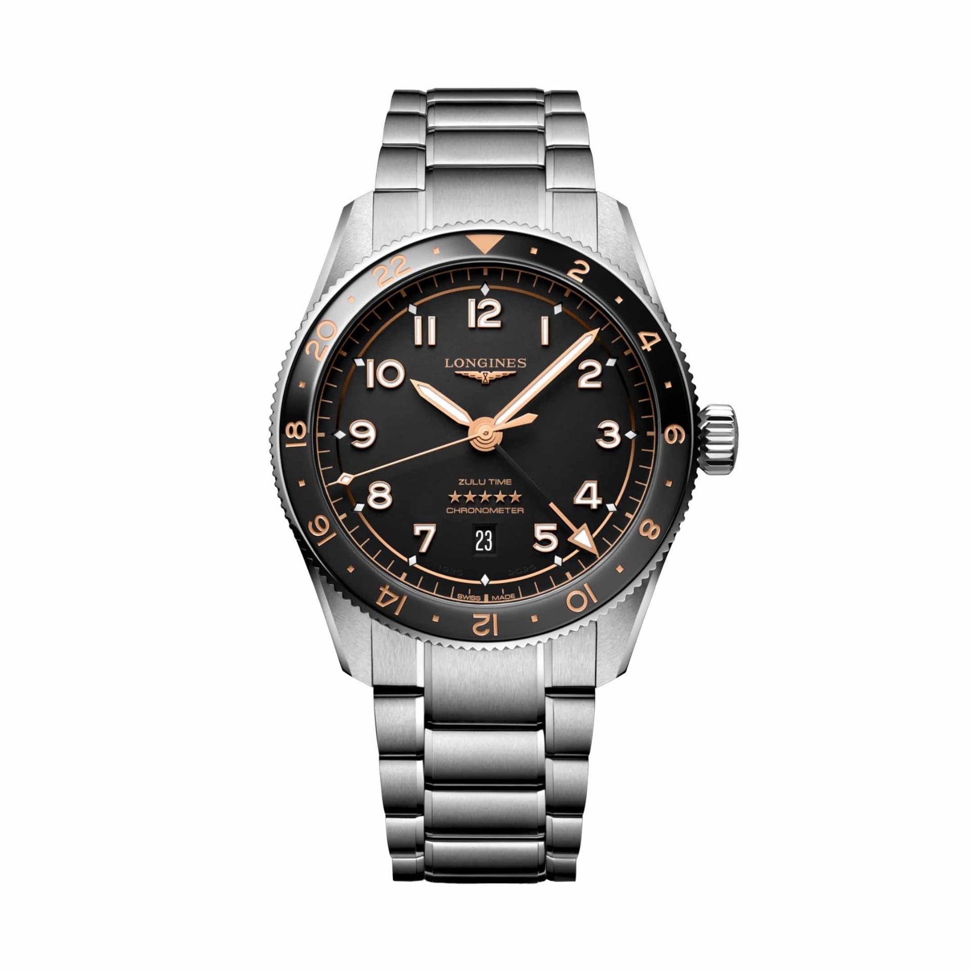 LONGINES Spirit Zulu Time 42 MM L3.812.4.50.6