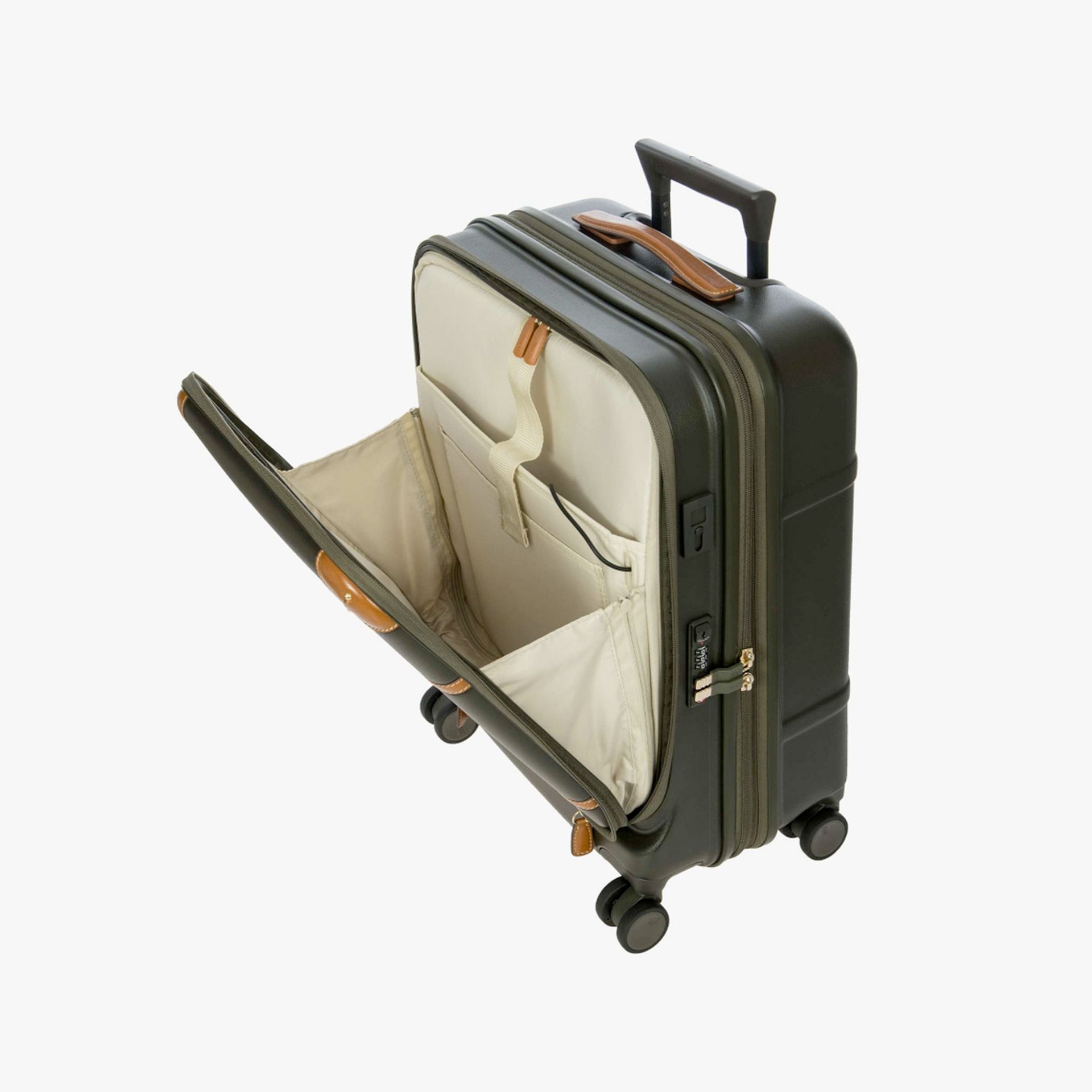 BRIC'S Trolley Cabina Business Bellagio con Porta PC e USB Olive  BBG38312.078