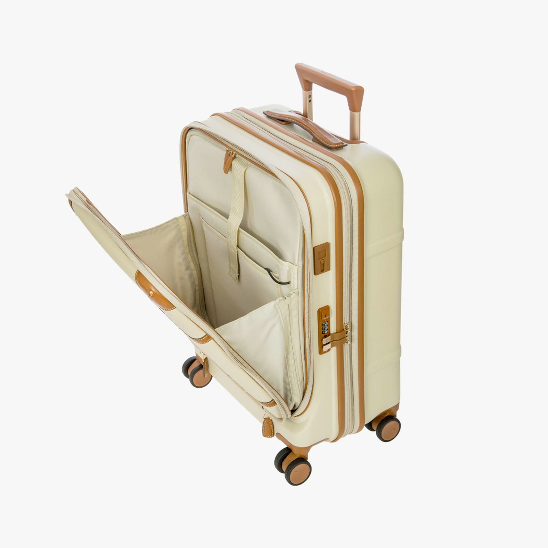 BRIC'S Trolley Cabina Business Bellagio con Porta PC e USB Cream  BBG38312.014