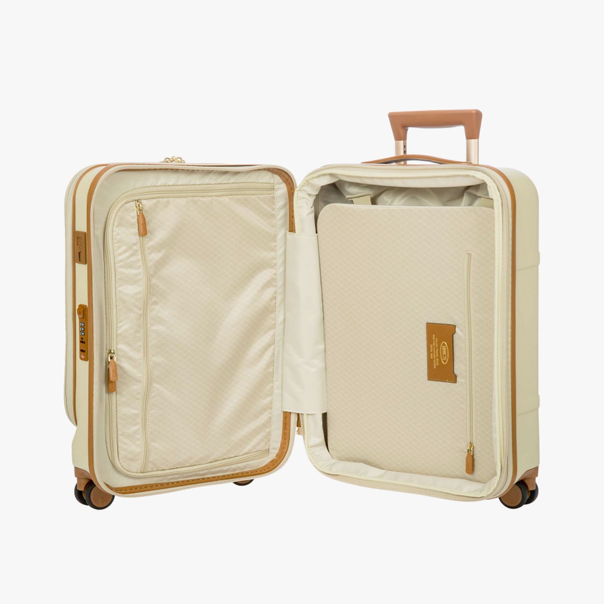 BRIC'S Trolley Cabina Business Bellagio con Porta PC e USB Cream  BBG38312.014