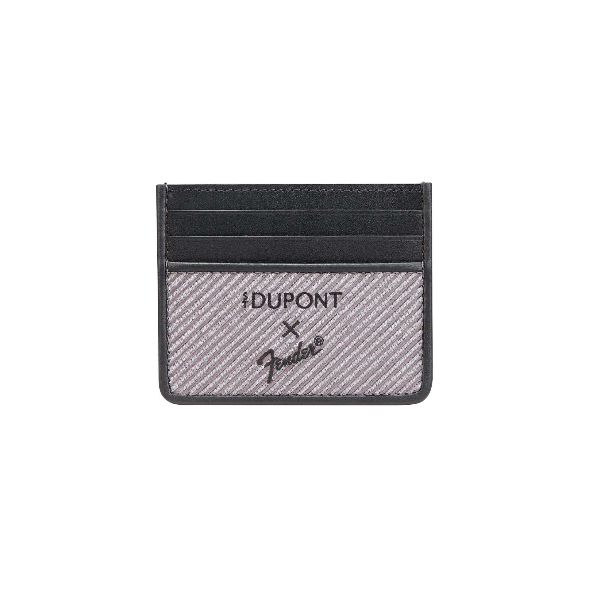 S. T. DUPONT Portacarte Fender Pelle e Tela Grigio 10 CM - H 8 CM 1FE683BK1