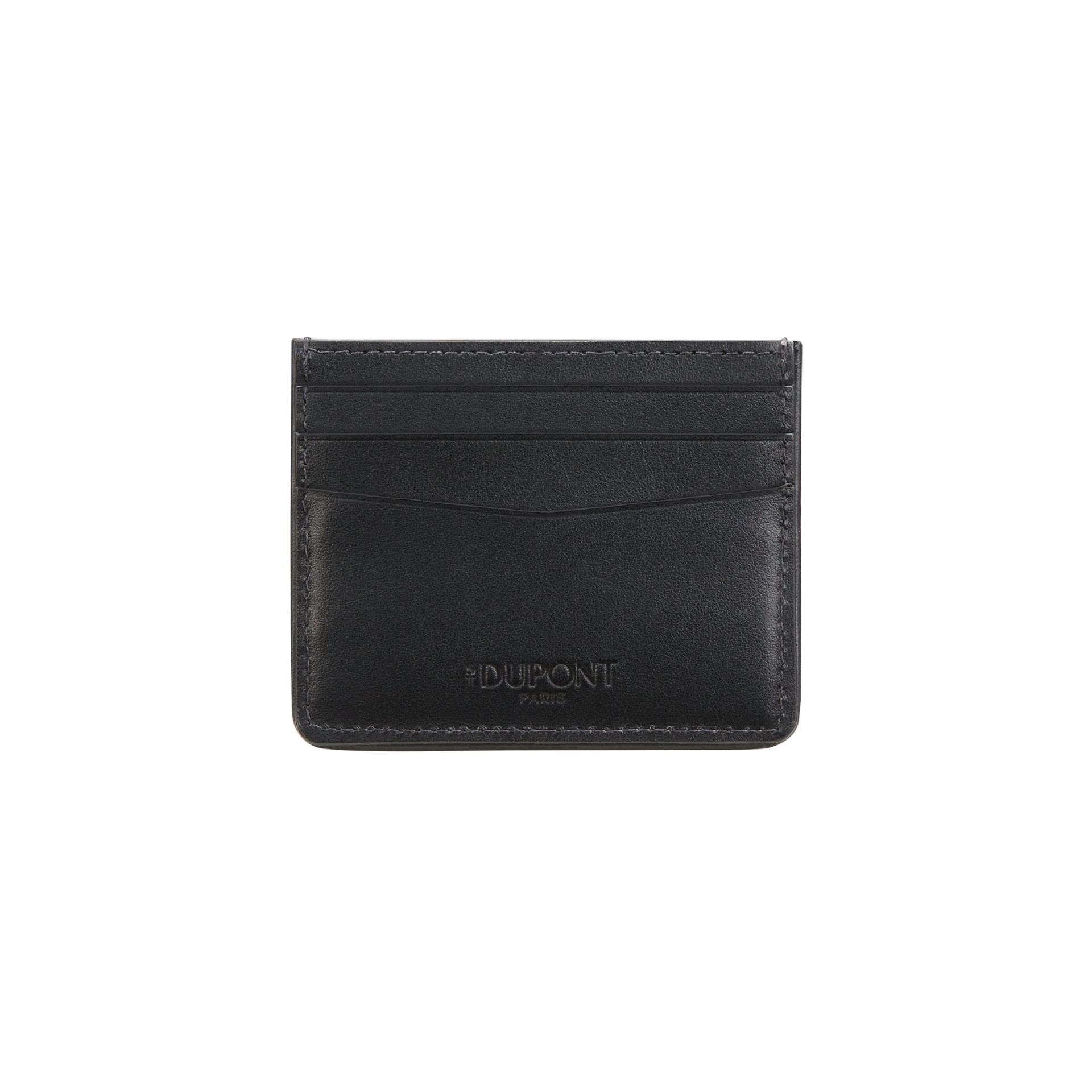 S. T. DUPONT Portacarte Fender Pelle e Tela Grigio 10 CM - H 8 CM 1FE683BK1