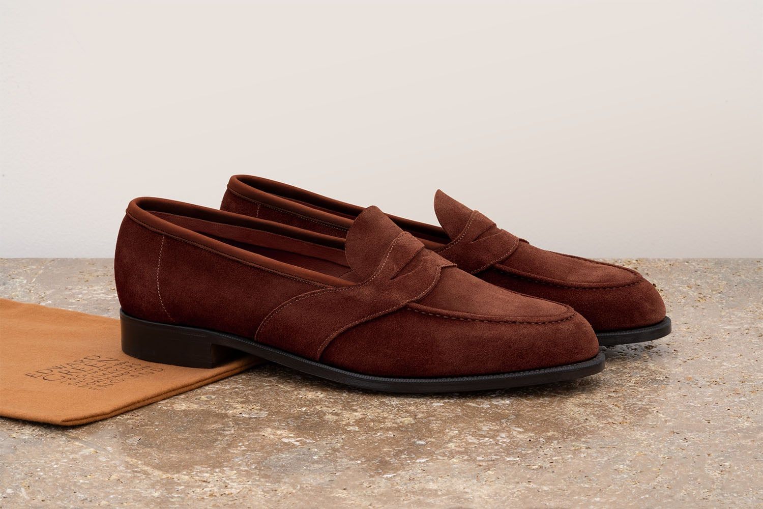EDWARD GREEN Montpellier Unlined - Mocassino Classico - Clove  MONTPELLIER UNLINED