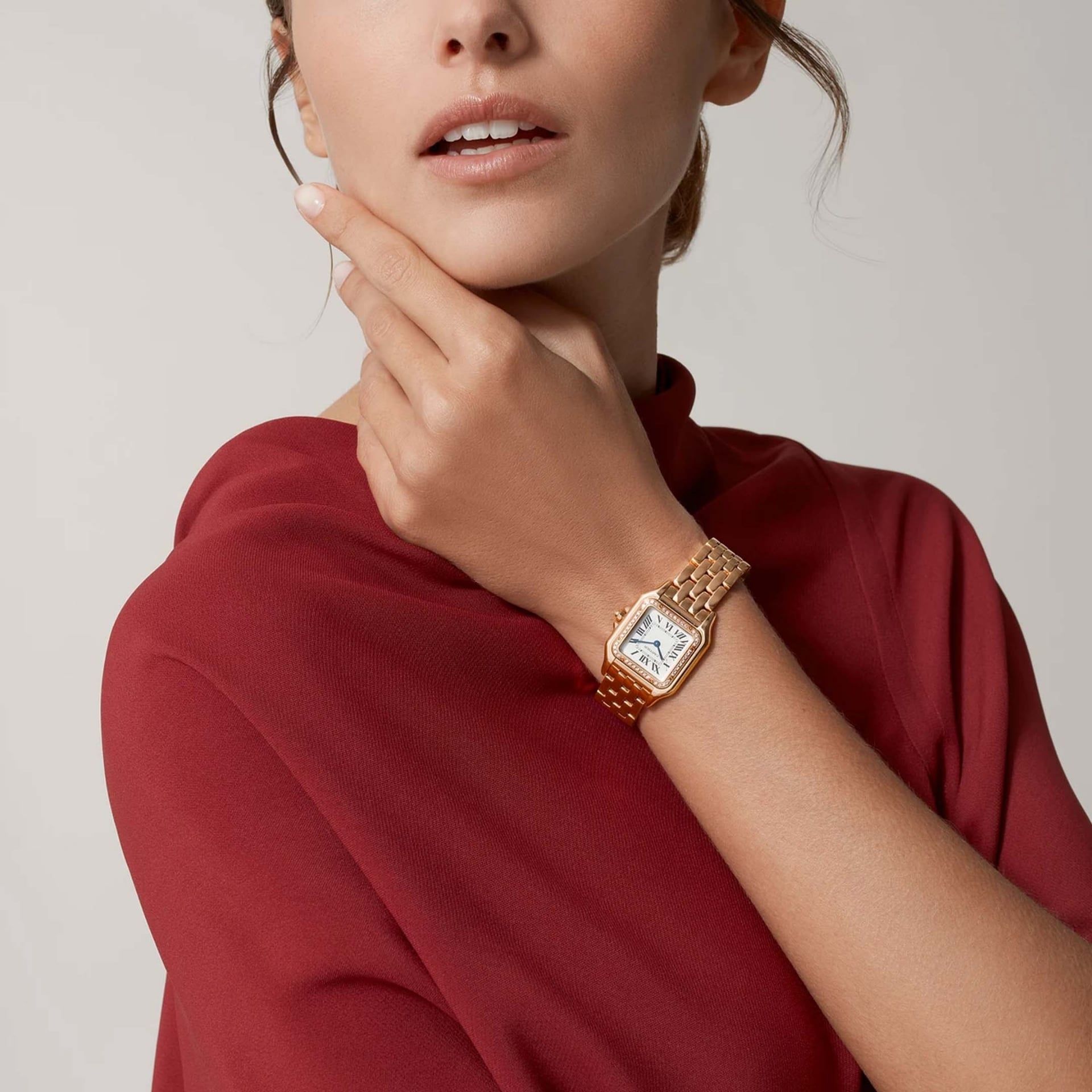 CARTIER Panthère De Cartier Modello Medio, Oro Rosa, Diamanti 27X37 MM WJPN0088