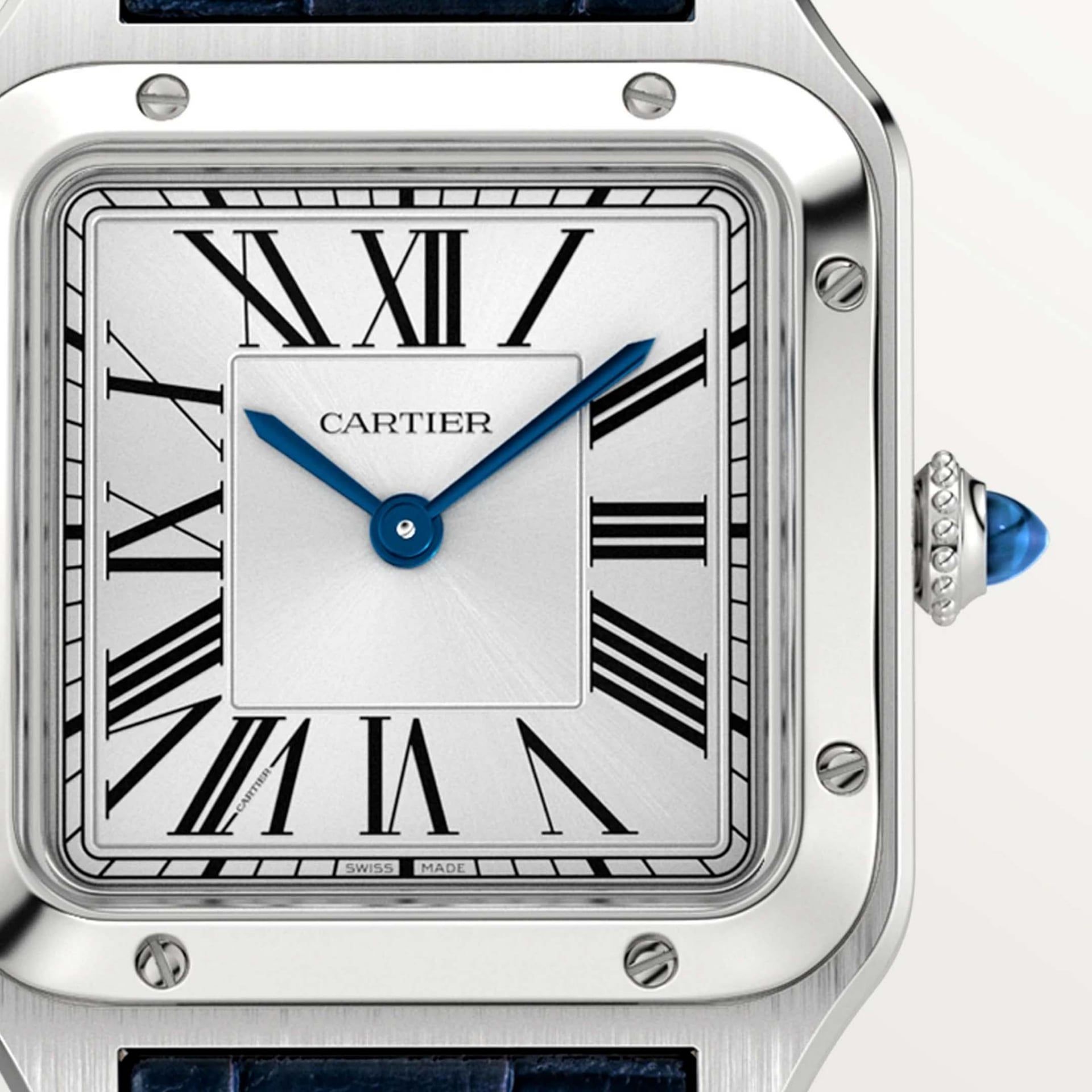 CARTIER Santos-Dumont Modello Piccolo, Acciaio, Pelle 38 X 27.5 MM WSSA0086