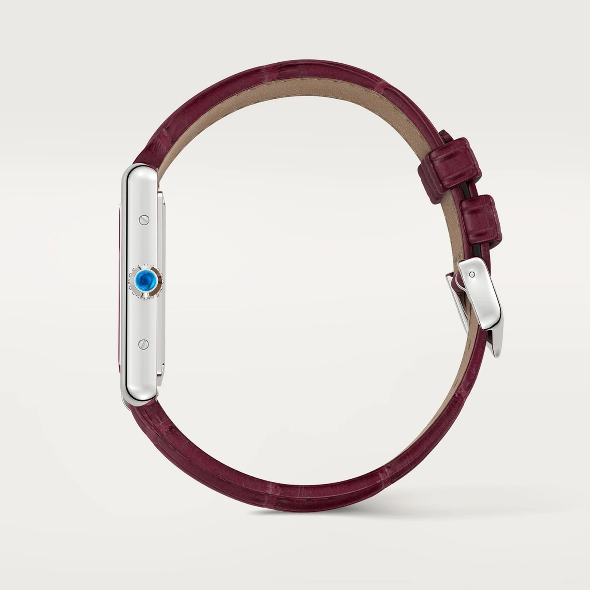 CARTIER Tank Must De Cartier Modello Grande, Acciaio, Pelle 33,7 x 25,5 MM WSTA0113
