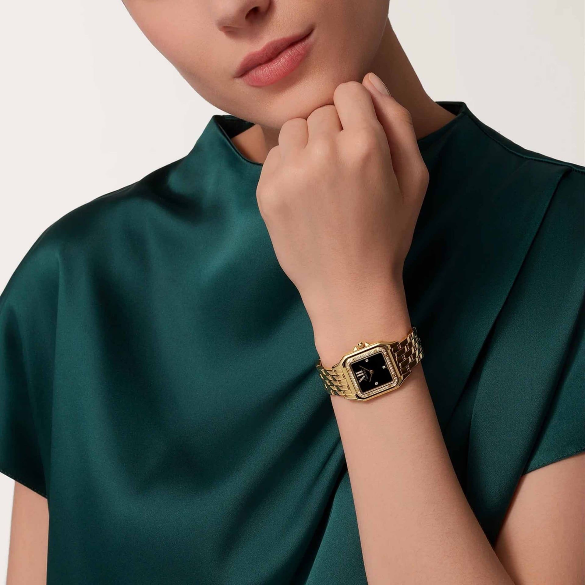 CARTIER Panthère De Cartier Modello Medio, Oro Giallo, Diamanti 36,5 x 26,7 MM WJPN0090