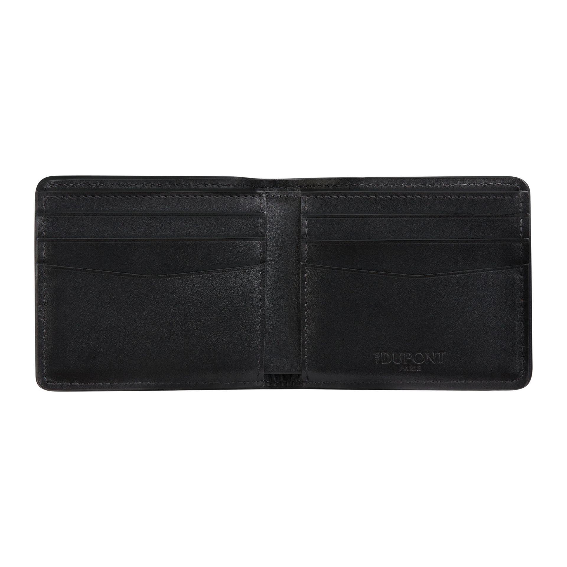 S. T. DUPONT Portafoglio Fender Pelle e Tela Grigio 10,5 CM - H 8,5 CM 1FE561BK1