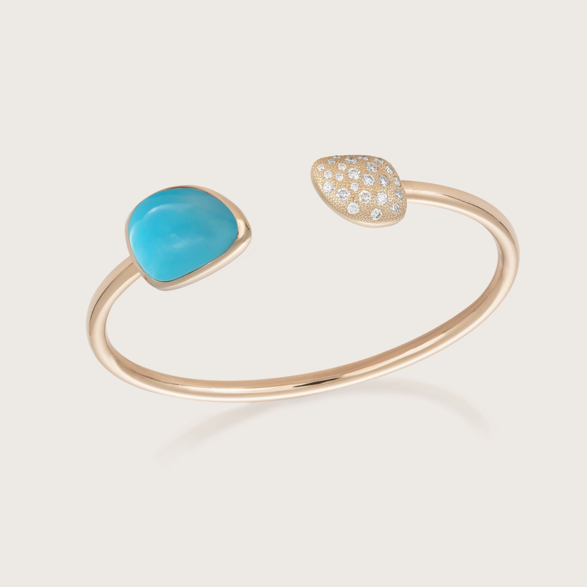 ASTRUA Bracciale Mykonos, Oro Rosa, Diamanti, Turchese  MI85PDCTURCN.M