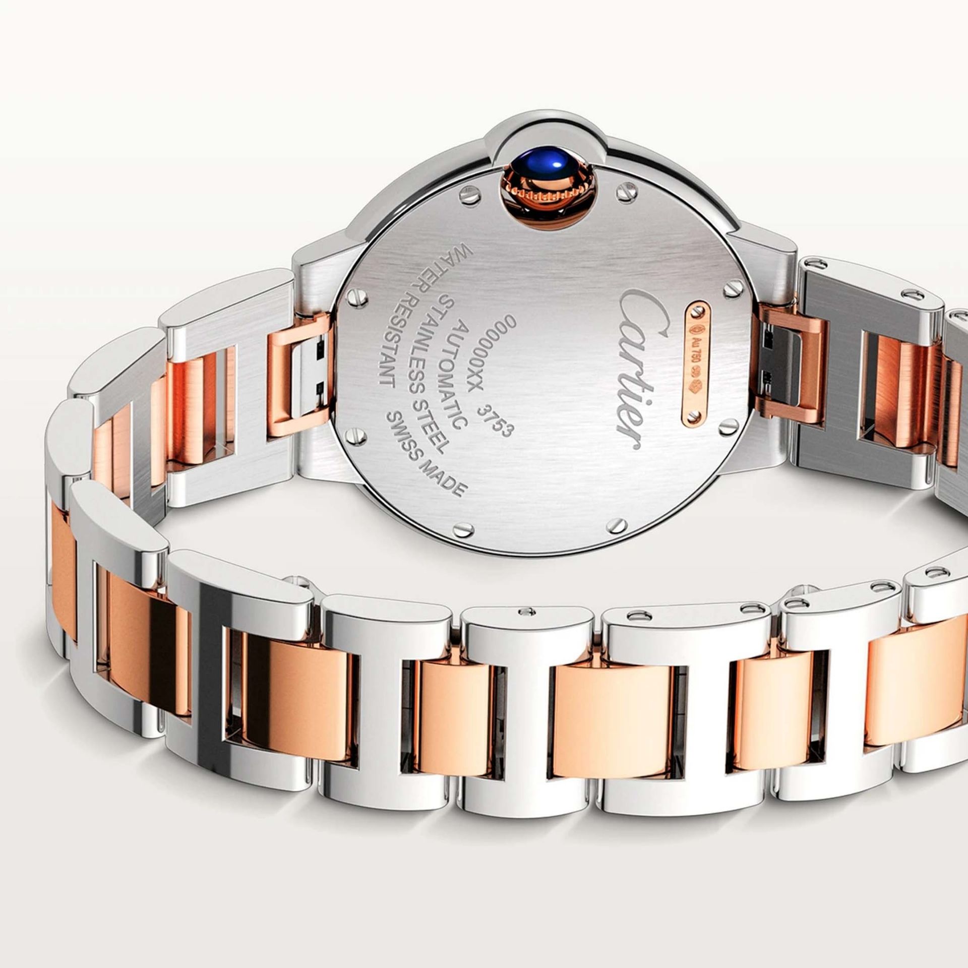 CARTIER Ballon Bleu De Cartier, Acciaio e Oro Rosa, Diamanti 33 MM W3BB0023