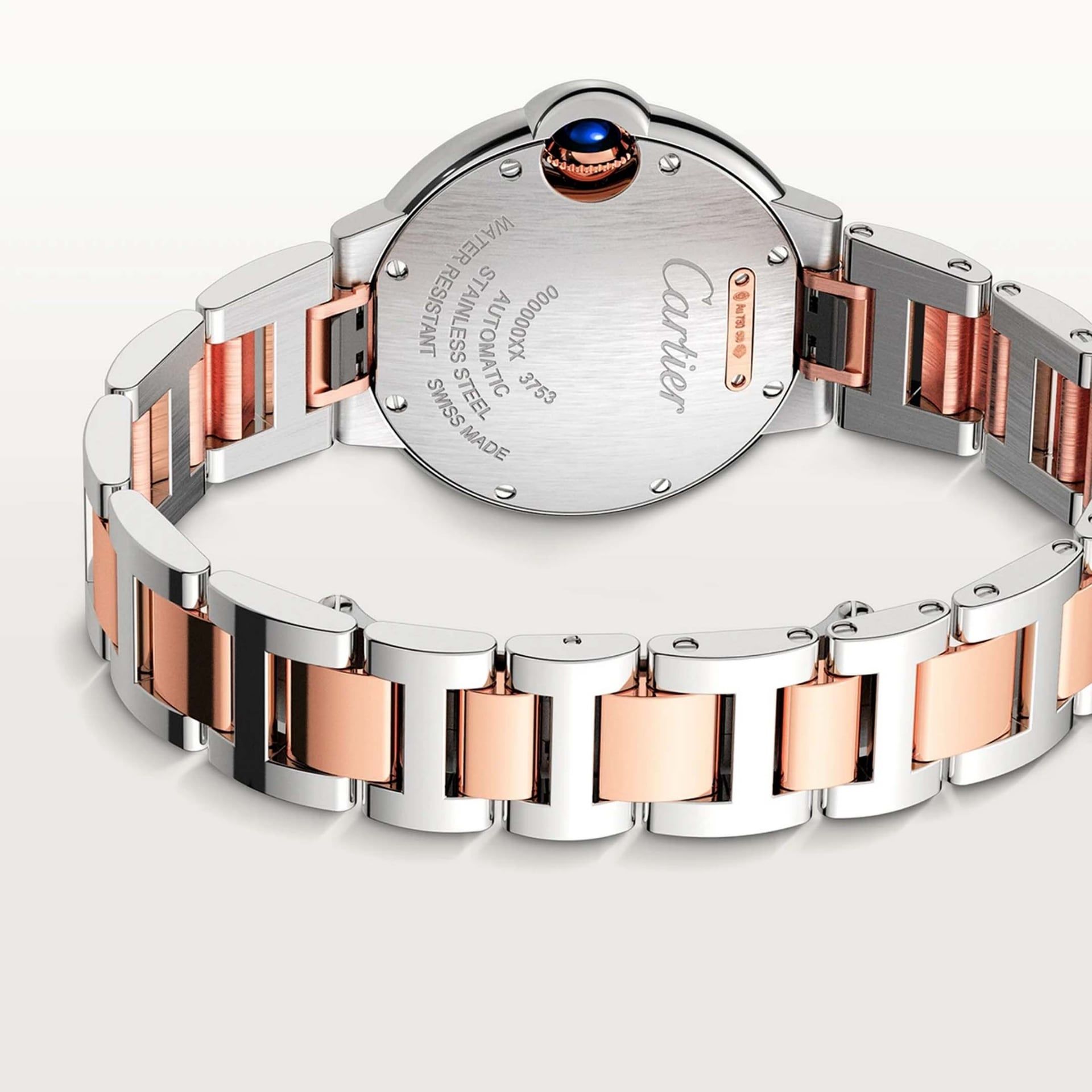 CARTIER Ballon Bleu De Cartier, Acciaio e Oro Rosa 33 MM W3BB0021