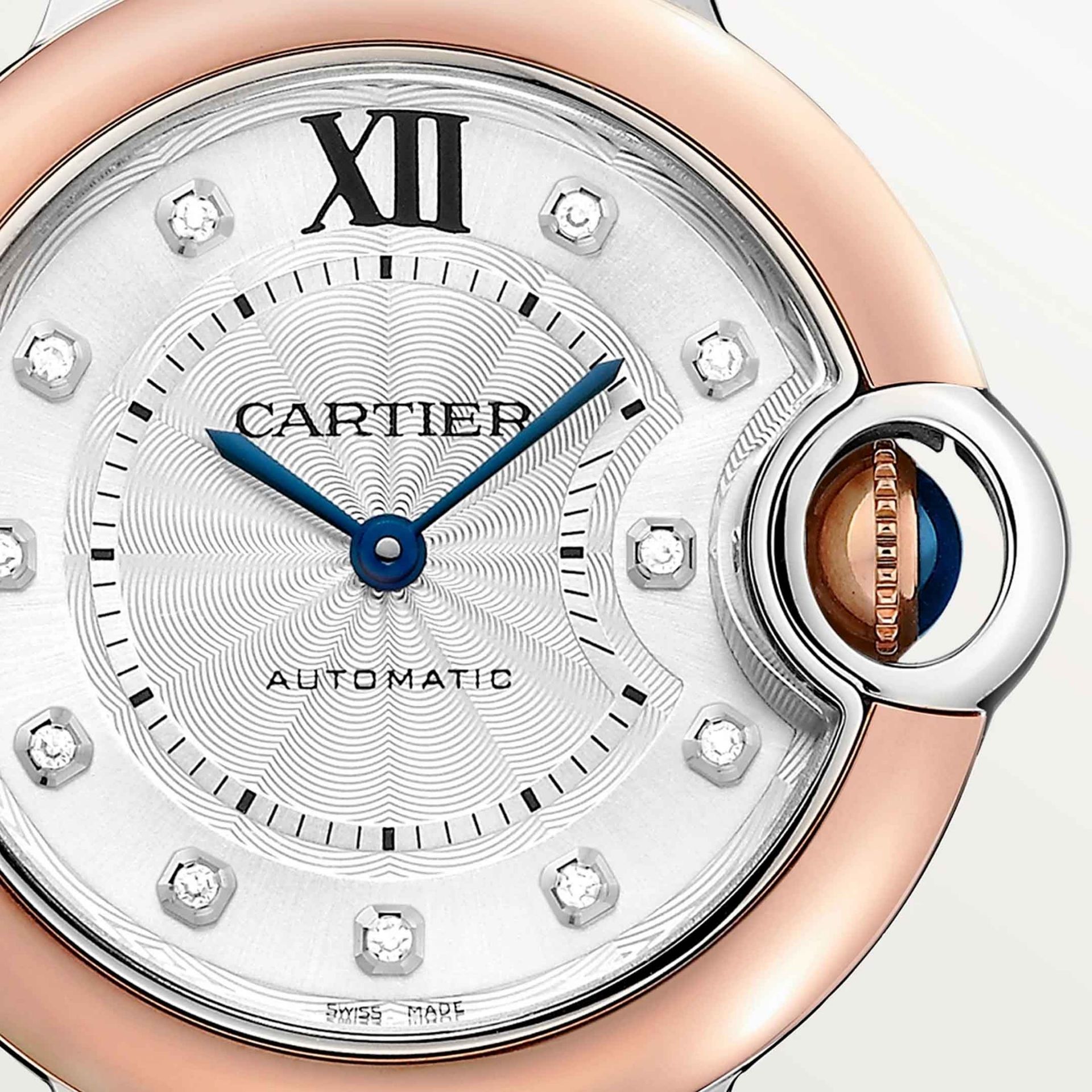 CARTIER Ballon Bleu De Cartier, Acciaio e Oro Rosa 33 MM W3BB0021
