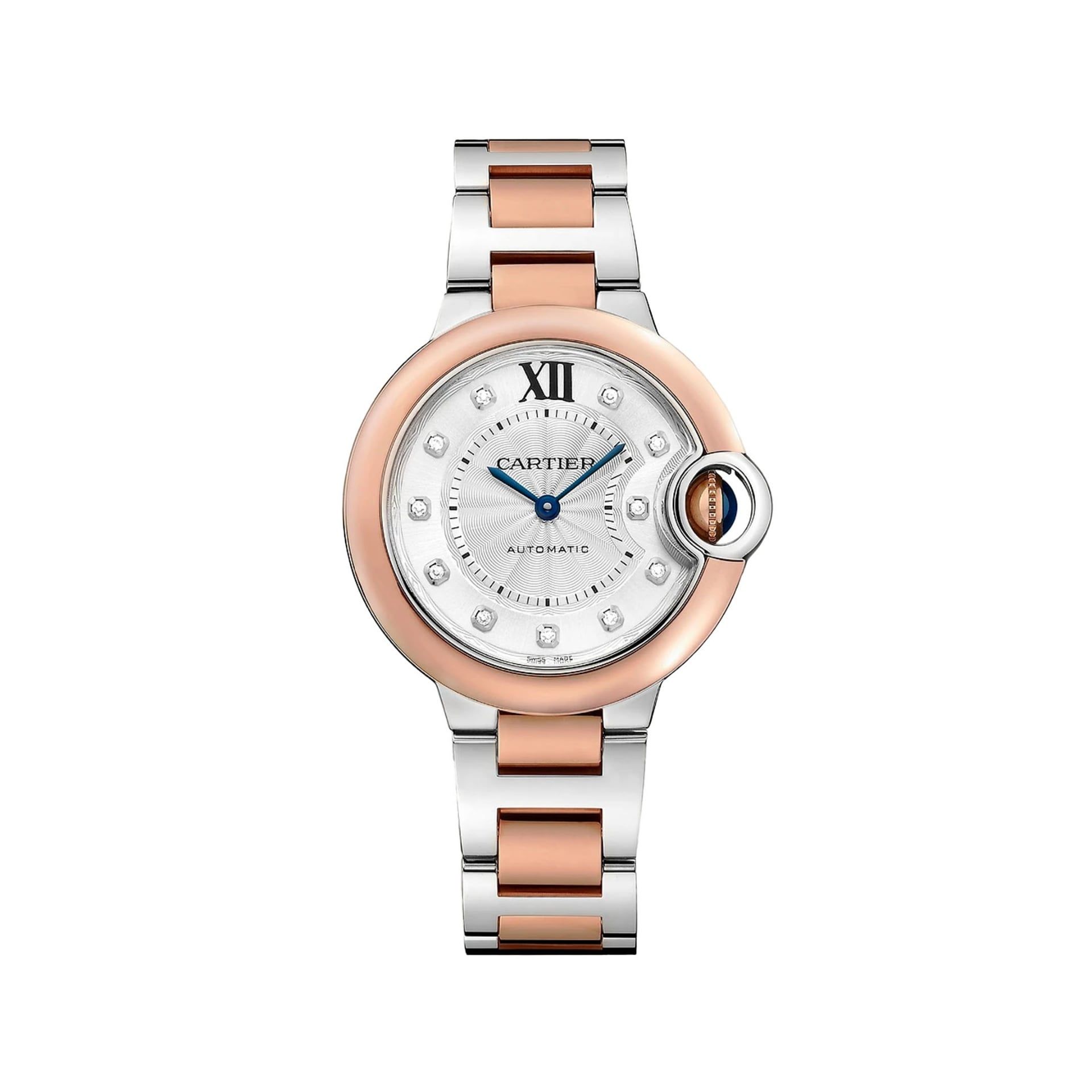 CARTIER Ballon Bleu De Cartier, Acciaio e Oro Rosa 33 MM W3BB0021