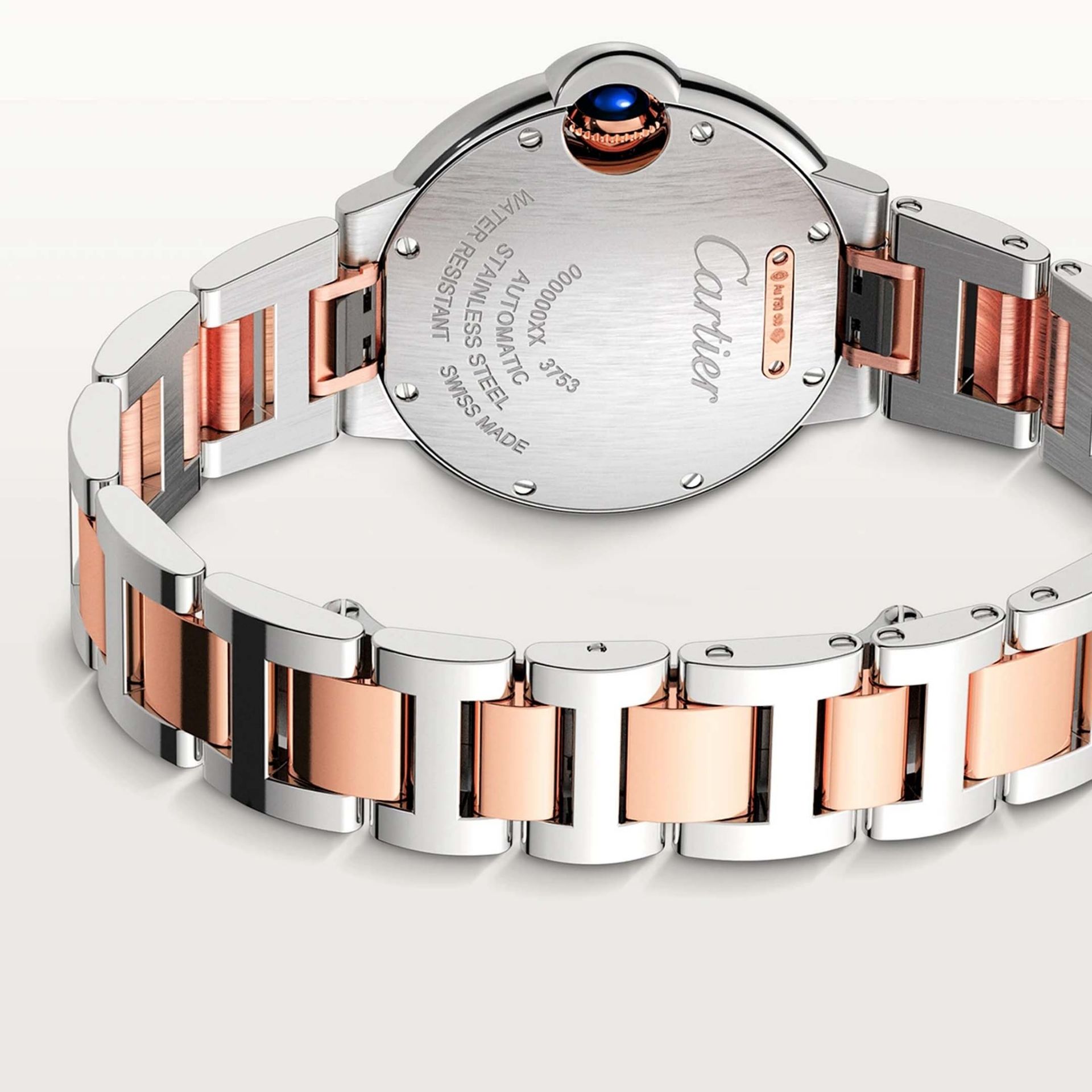 CARTIER Ballon Bleu De Cartier, Acciaio e Oro Rosa 33 MM W2BB0032