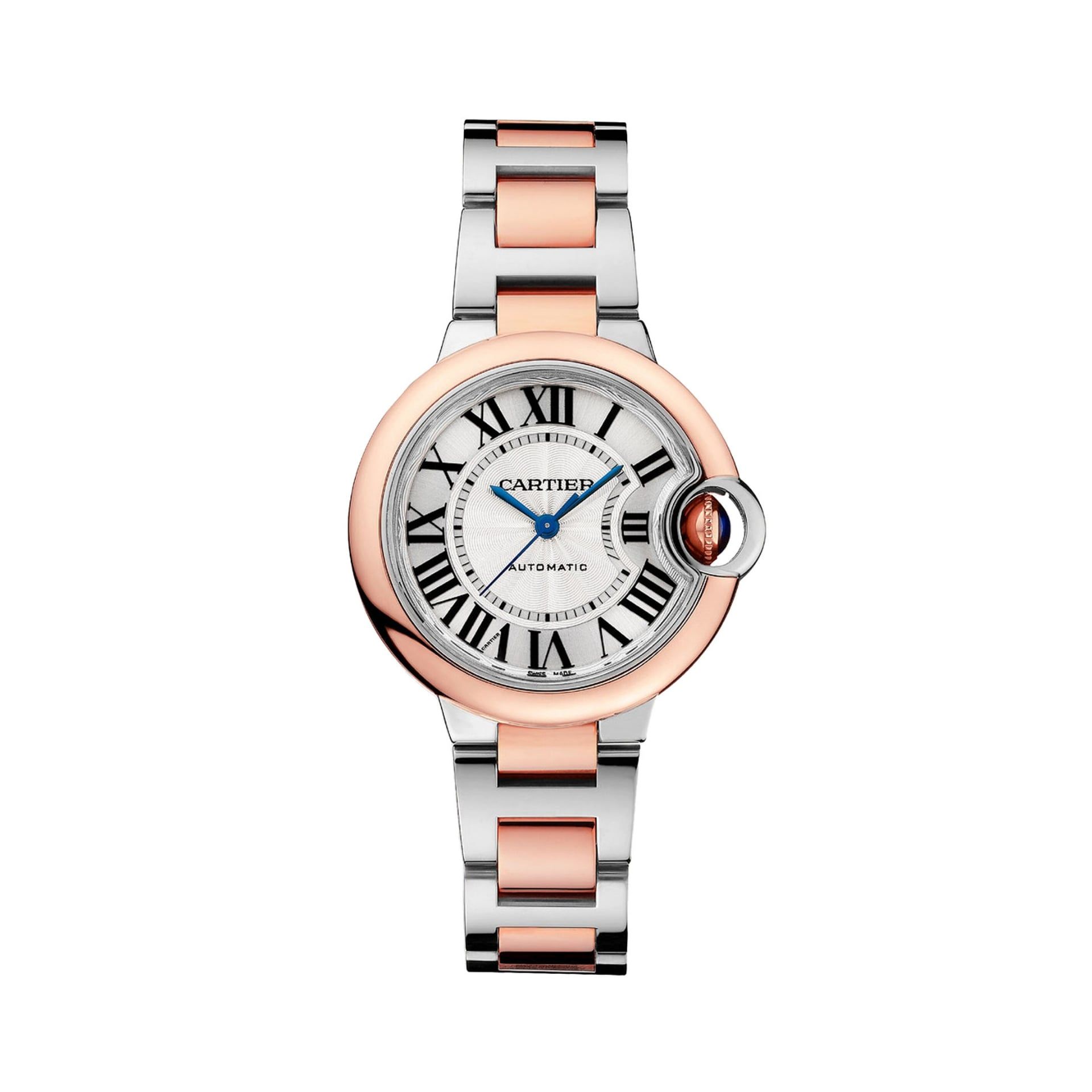 CARTIER Ballon Bleu De Cartier, Acciaio e Oro Rosa 33 MM W2BB0032